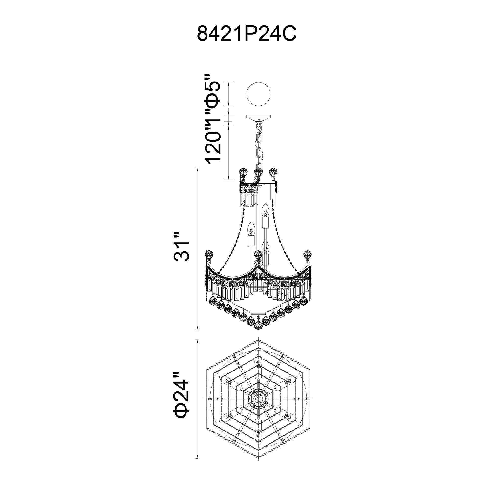 Shown in Chrome finish and K9 Clear crystal