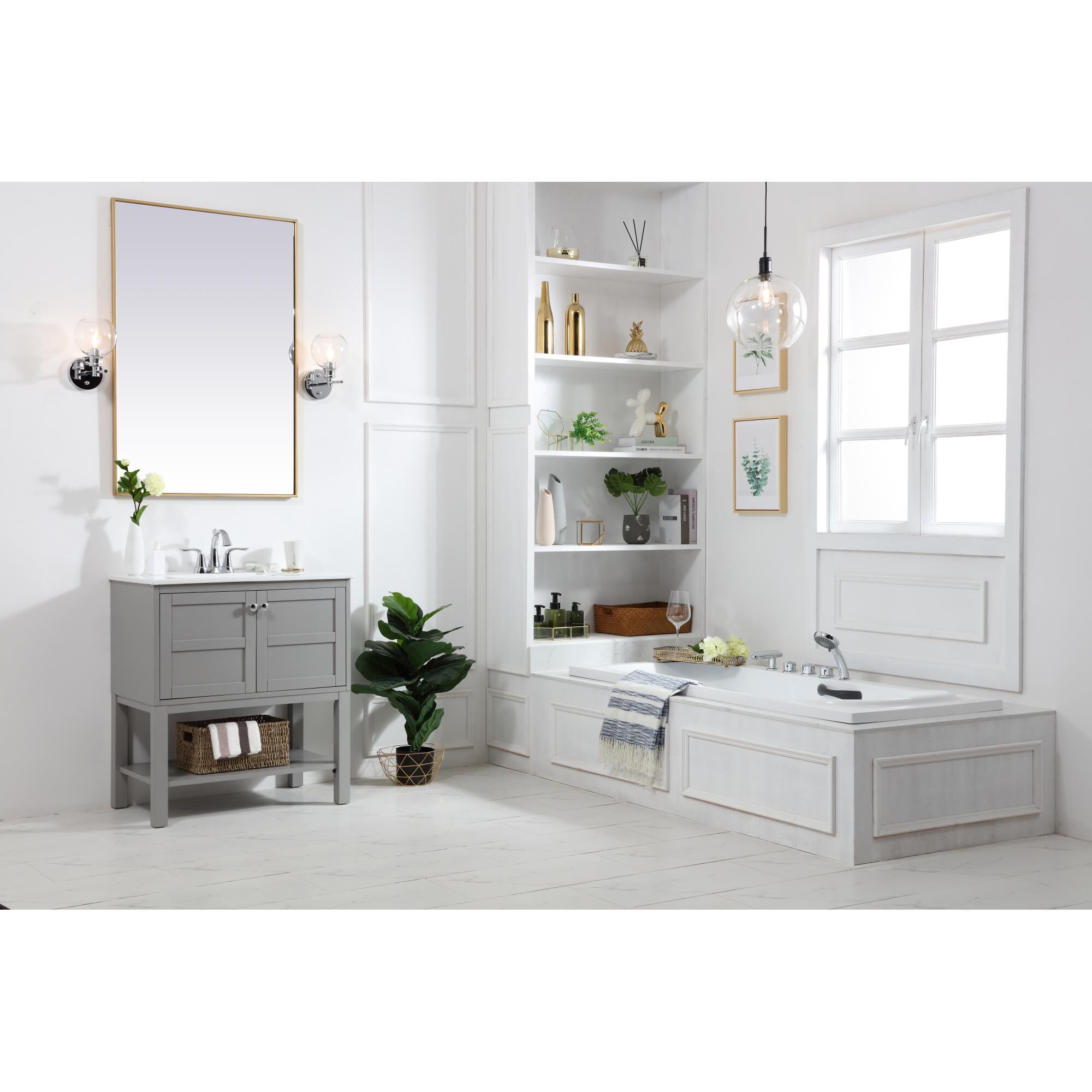 Shown in Grey finish