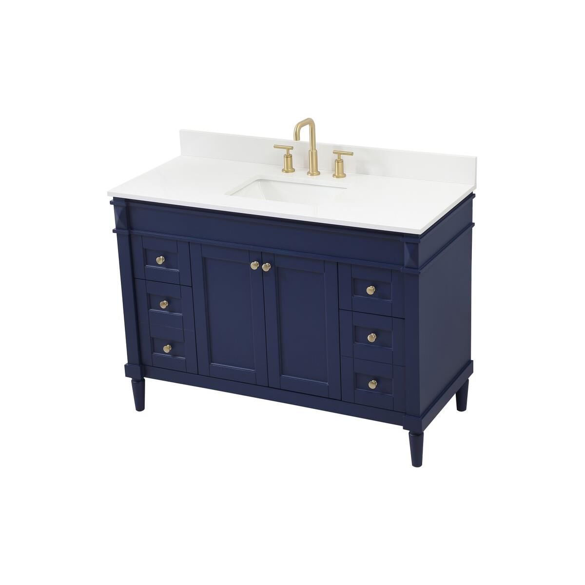 Shown in Blue finish and Backsplash accent