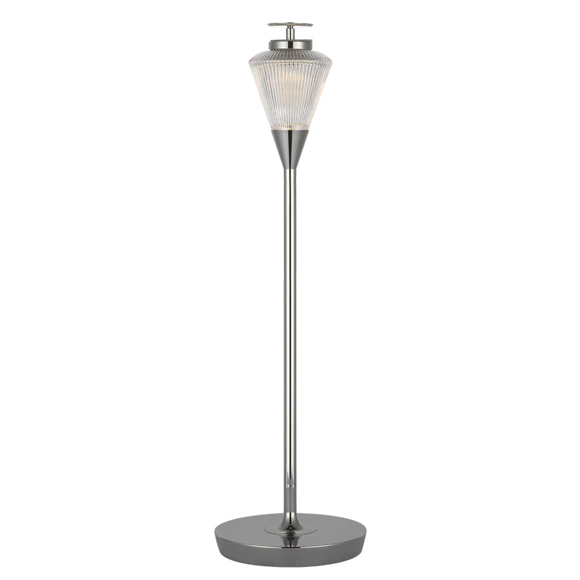 Shown in Polished Nickel finish and Clear crystal
