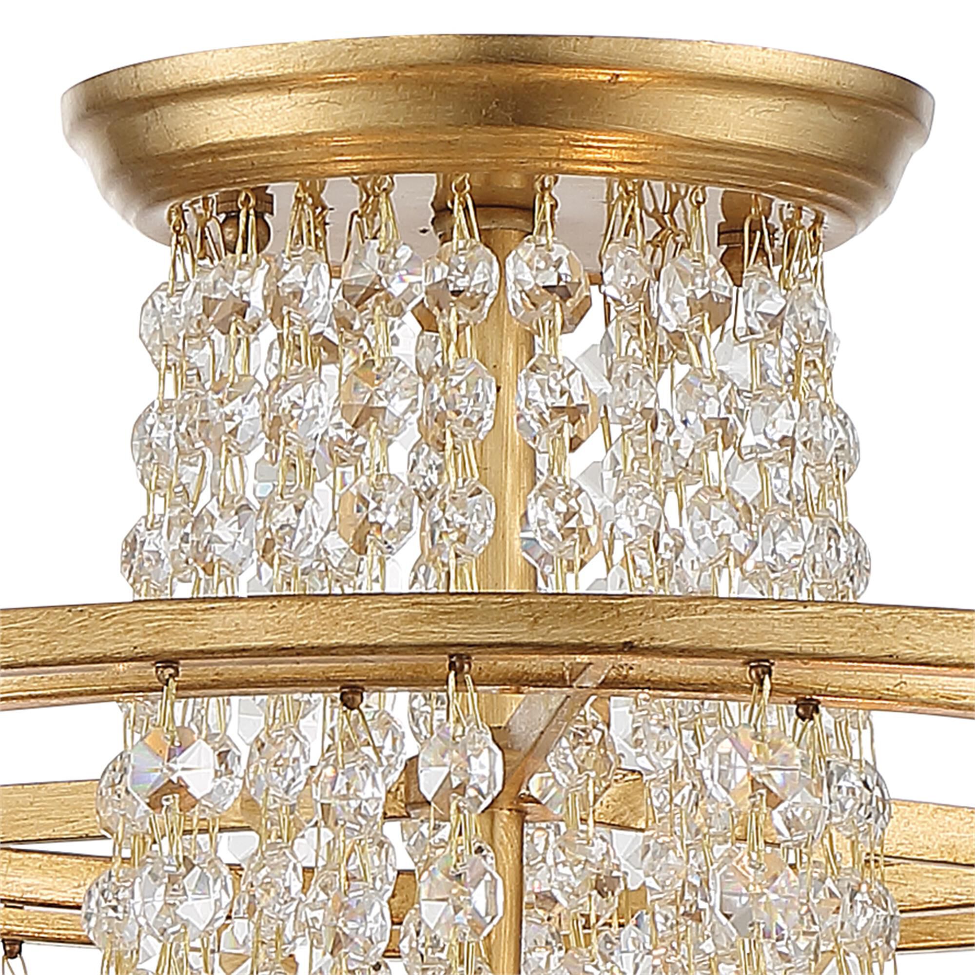 Arcadia 15 Inch 3 Light Semi Flush Mount,
