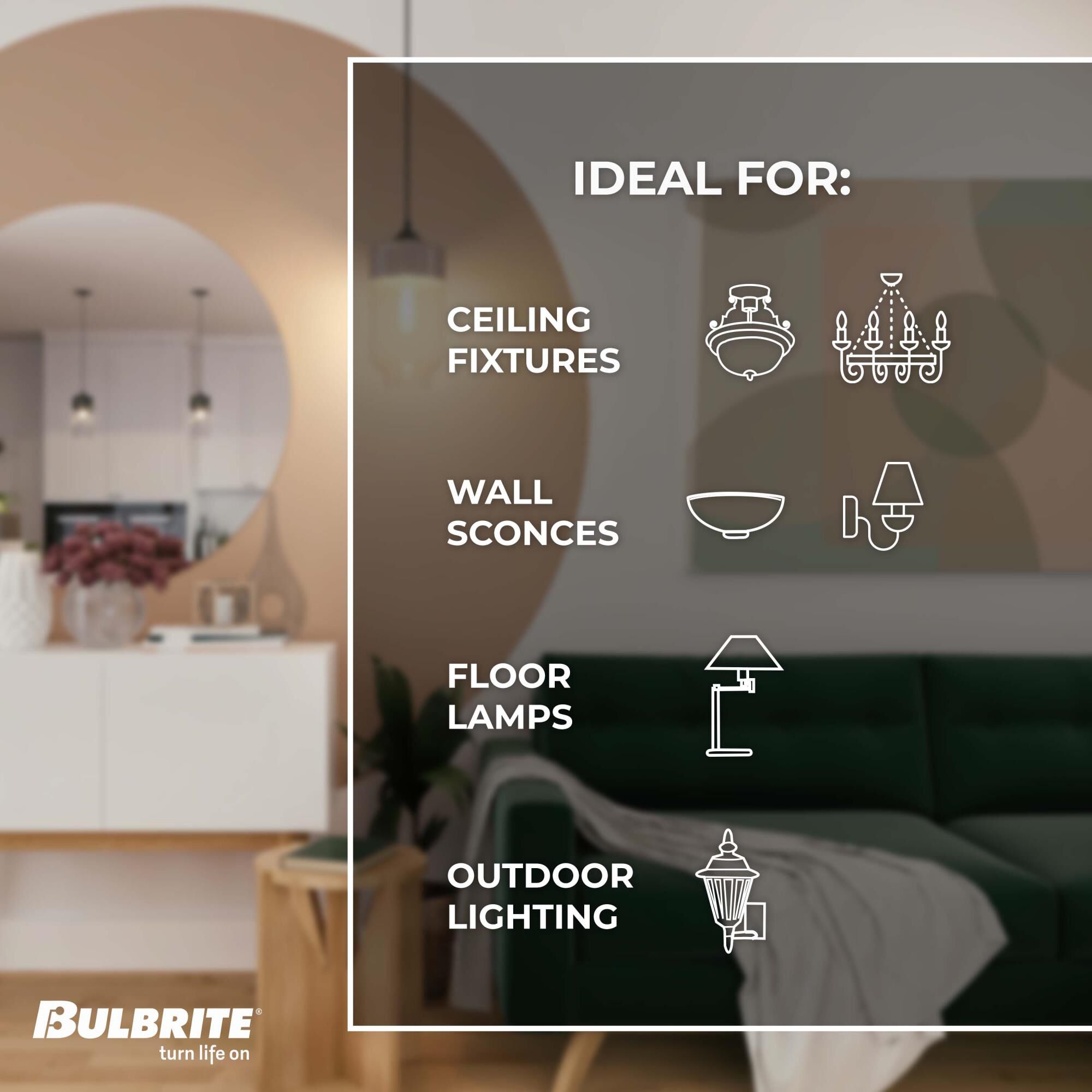 15 Watt 2700K B8 Incandescent Light Bulb by Bulbrite