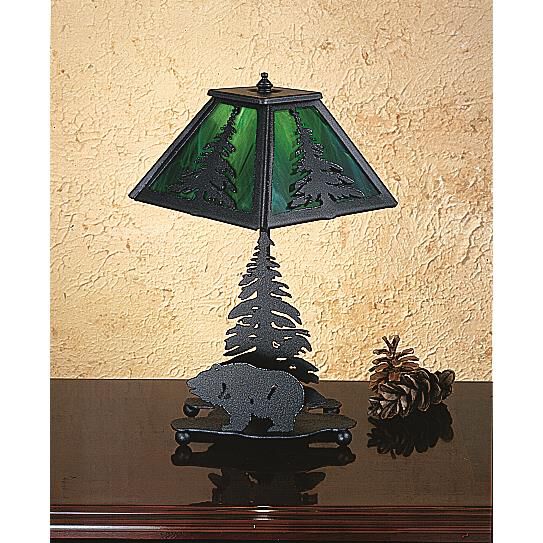 Shown in Black finish and Emerald Green glass