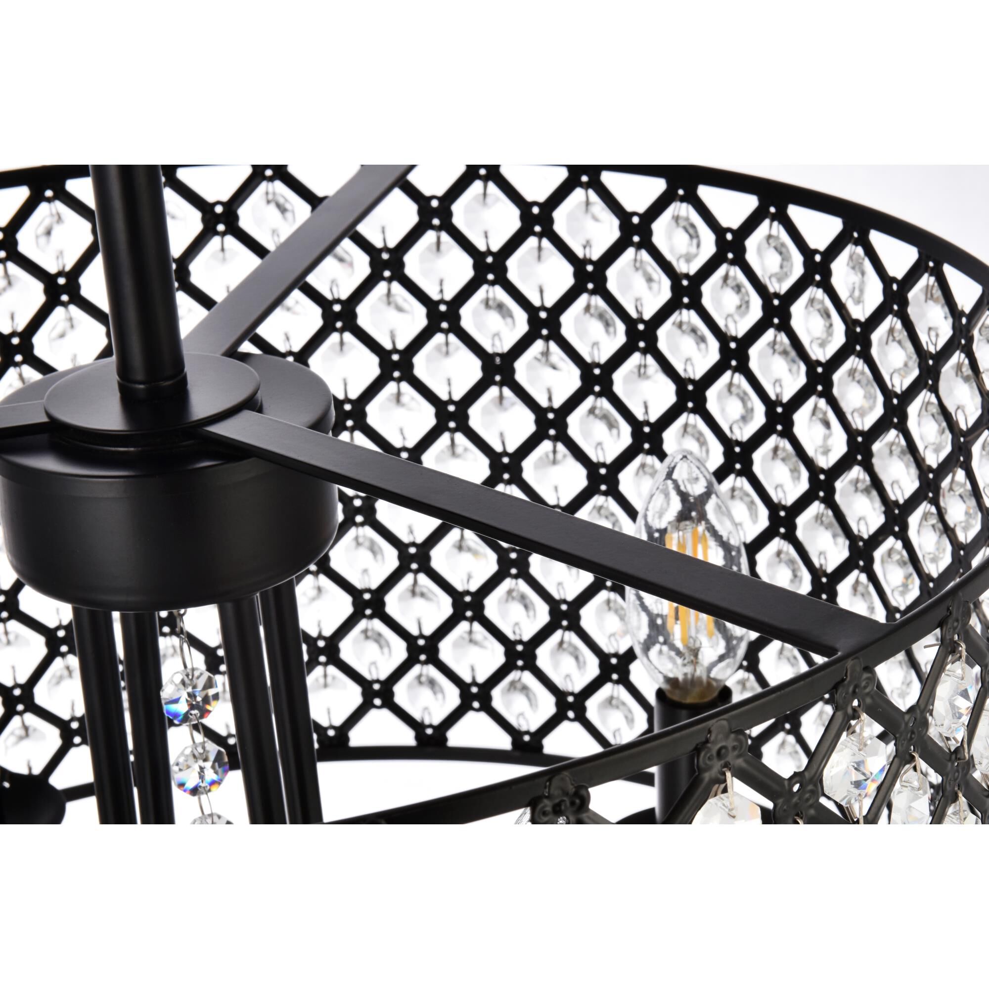 Shown in Black finish and Clear Royal Cut crystal