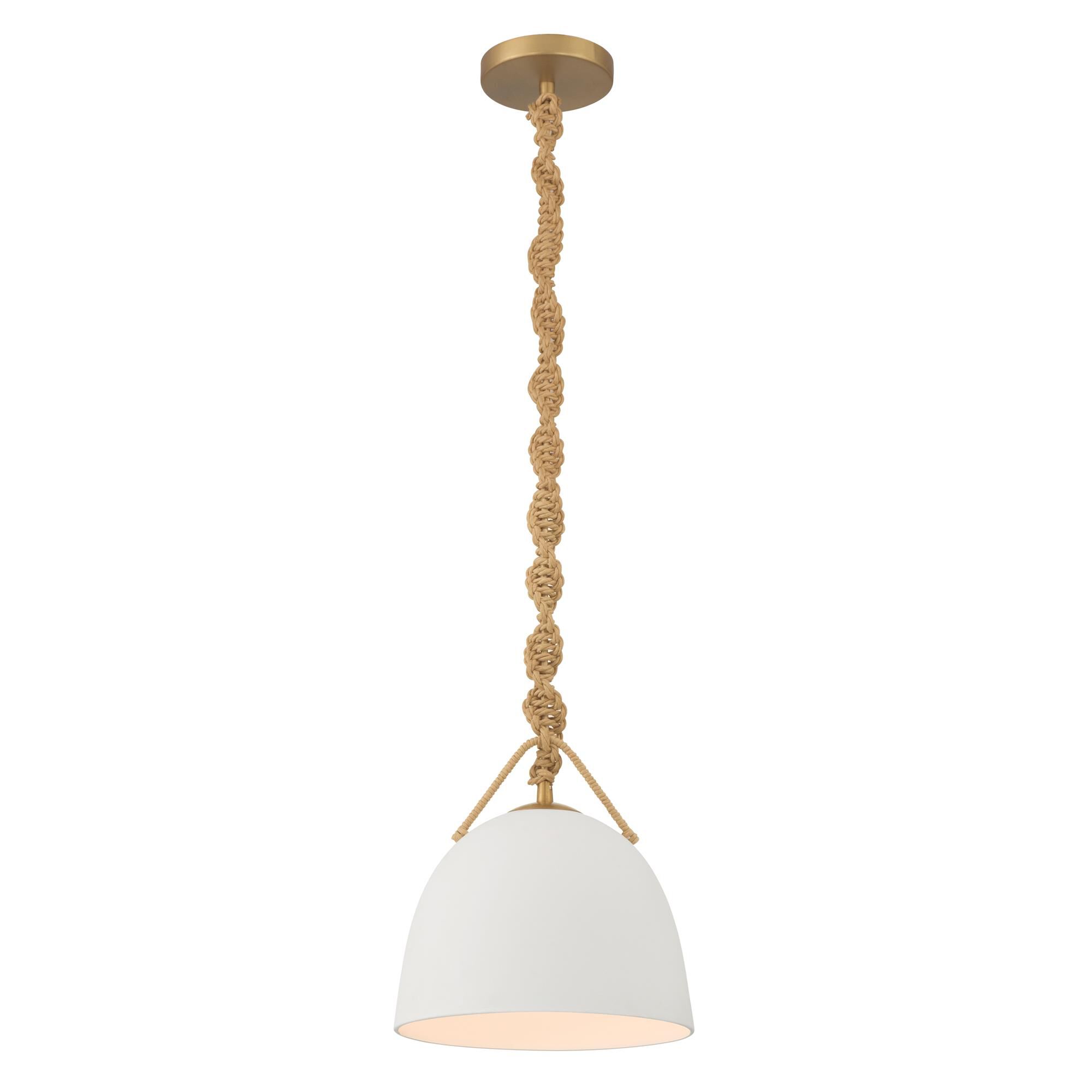 Shown in Legacy Brass finish and White shade