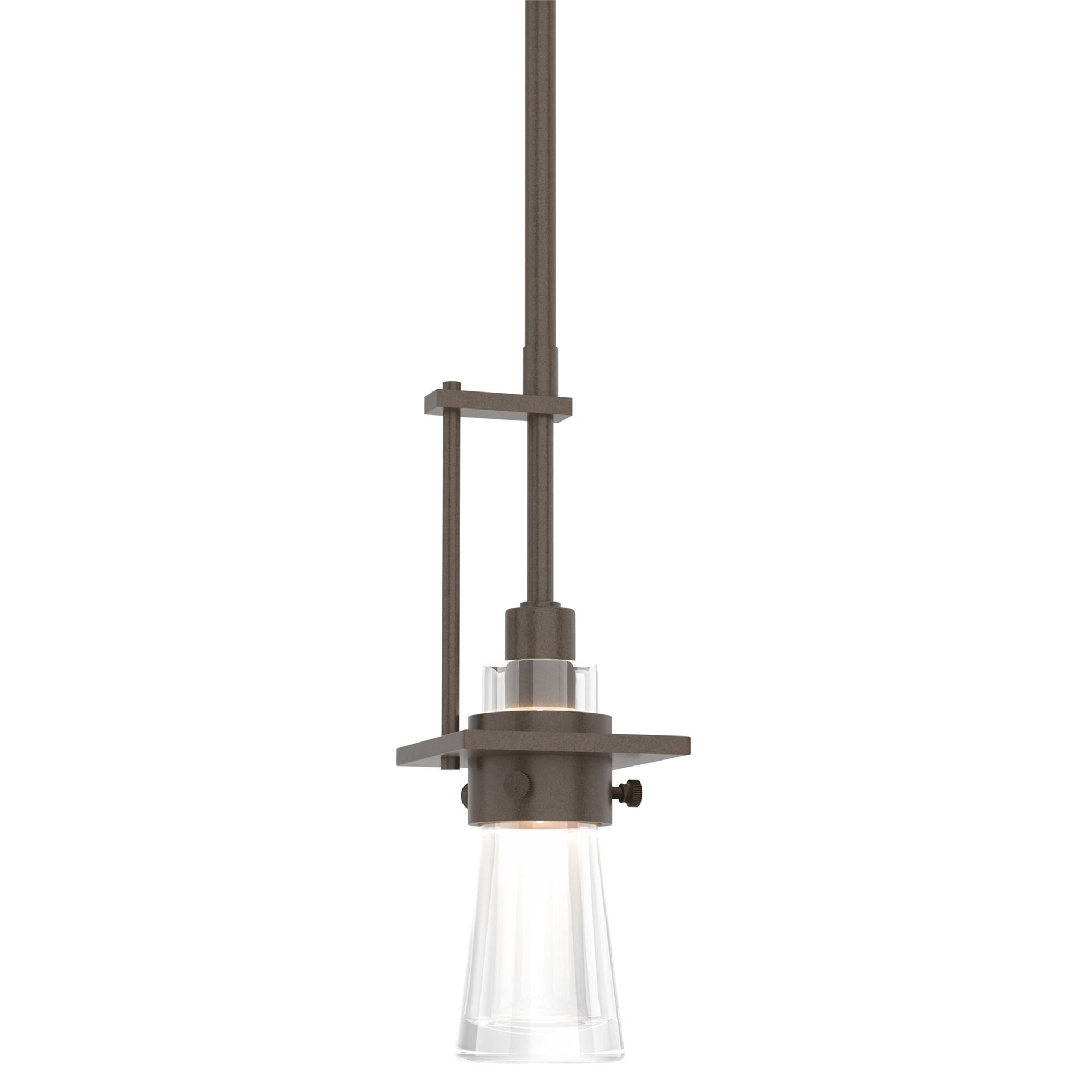 Shown in Bronze finish and Clear glass
