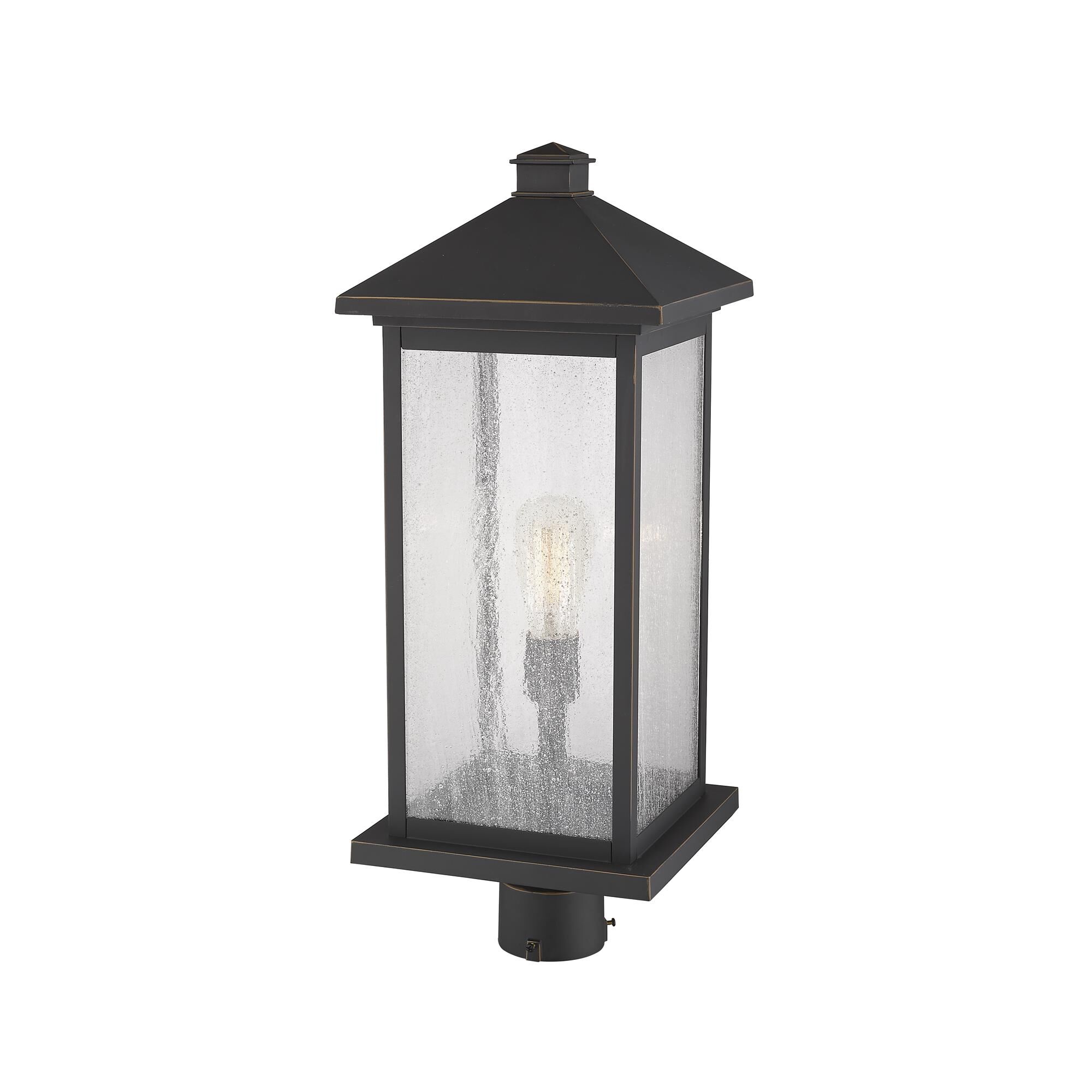 Shown in Oil Rubbed Bronze finish and Glass shade