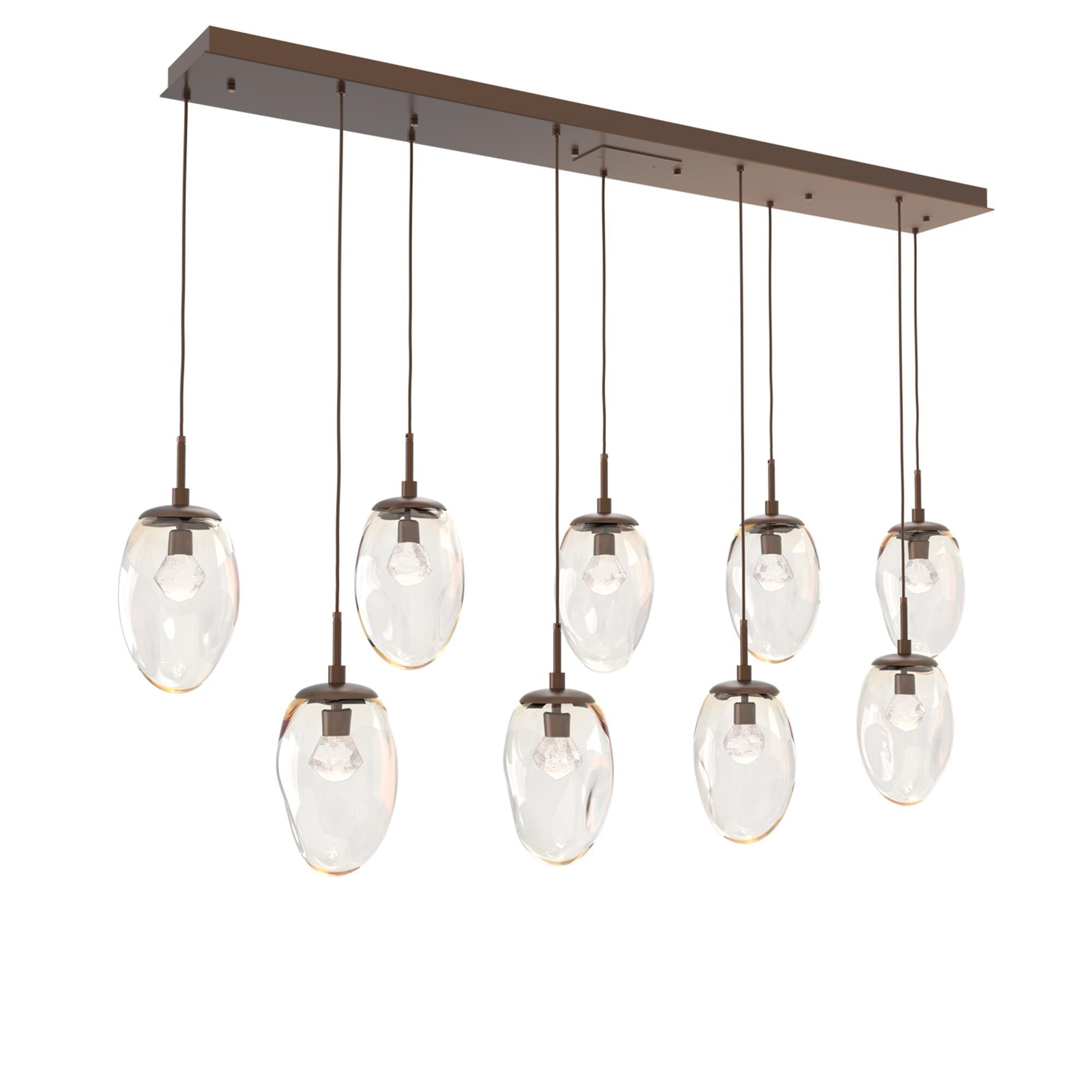 Shown in Burnished Bronze finish and Zircon Inner And Amber Outer glass