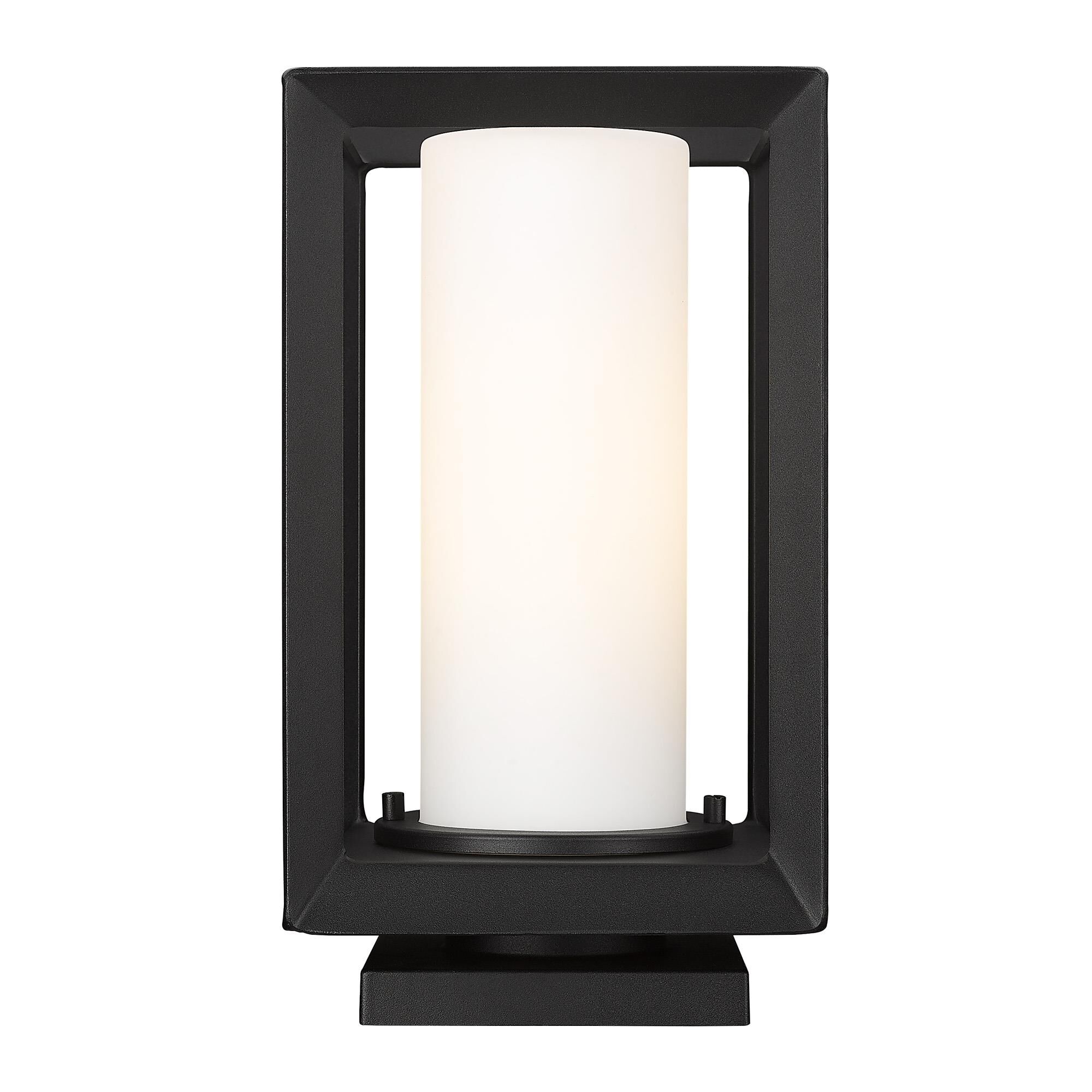 Shown in Natural Black finish and Opal  glass