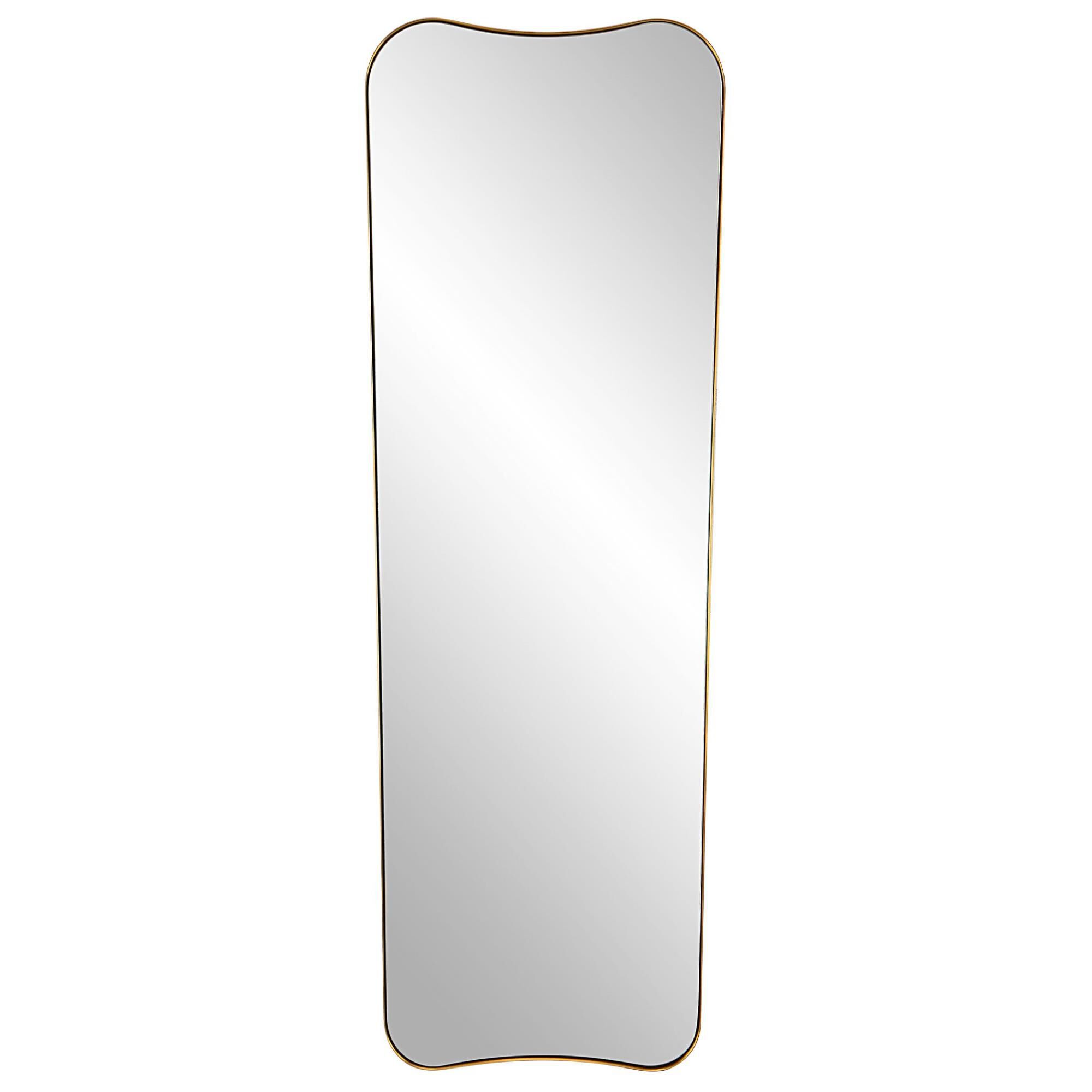 Shown in This Oversized Mirror Features A Sophisticated Stainless Steel Frame Finished In A Rich Antique Bras finish