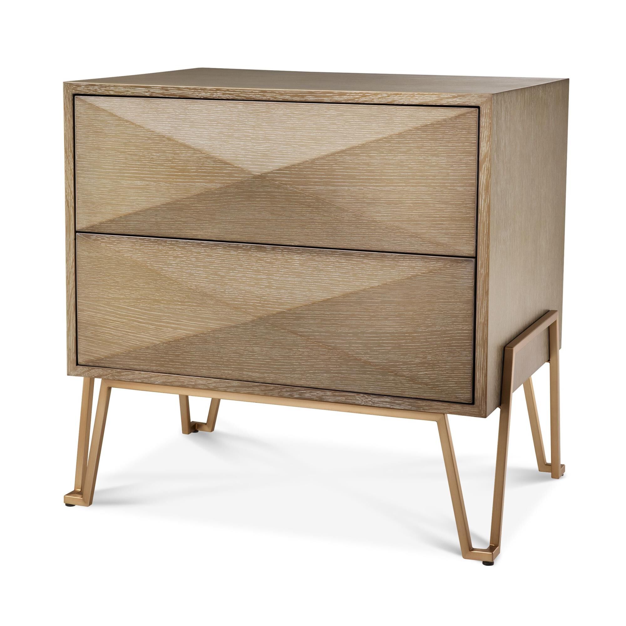 Shown in Washed Oak Veneer | Brushed Brass Finish finish
