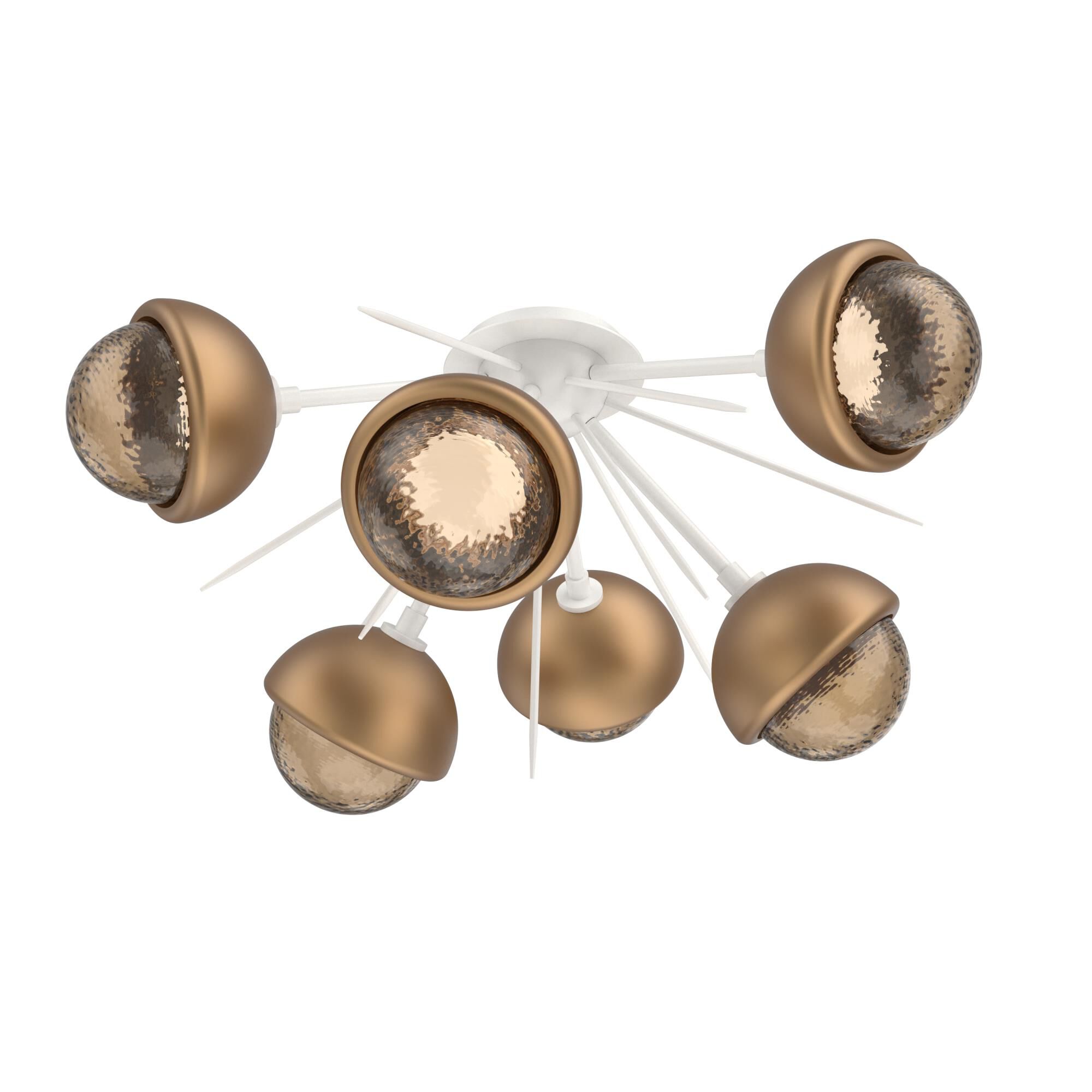 Shown in Salt White finish and Bronze glass and Novel Brass accent