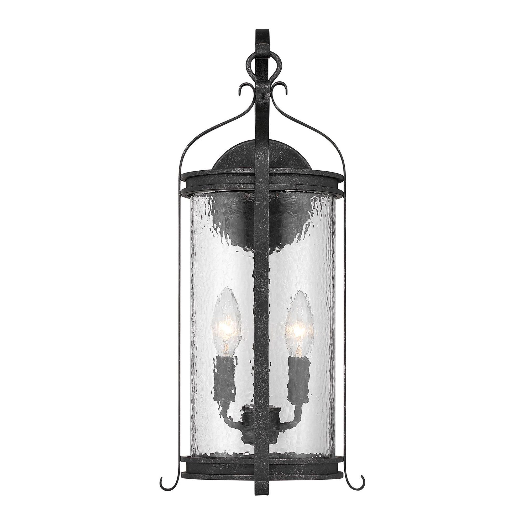 Shown in Iron Oxide finish and Clear Pebbled glass