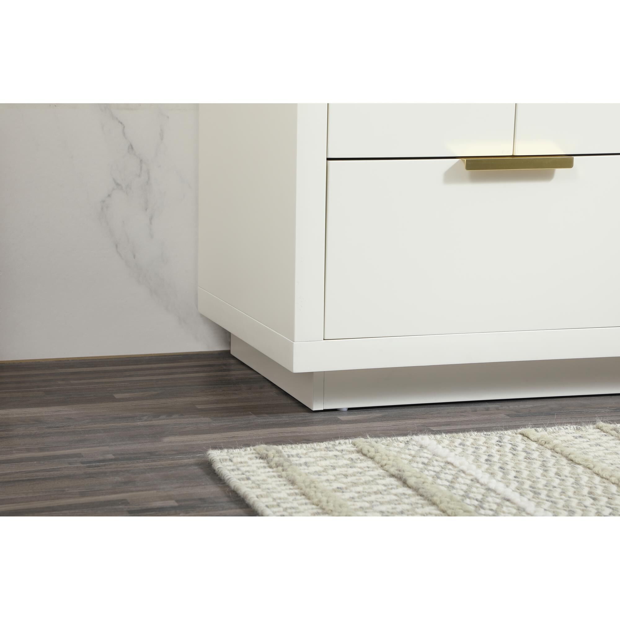 Shown in White finish