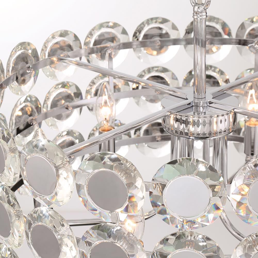 Shown in Chrome finish and K9 Crystal glass