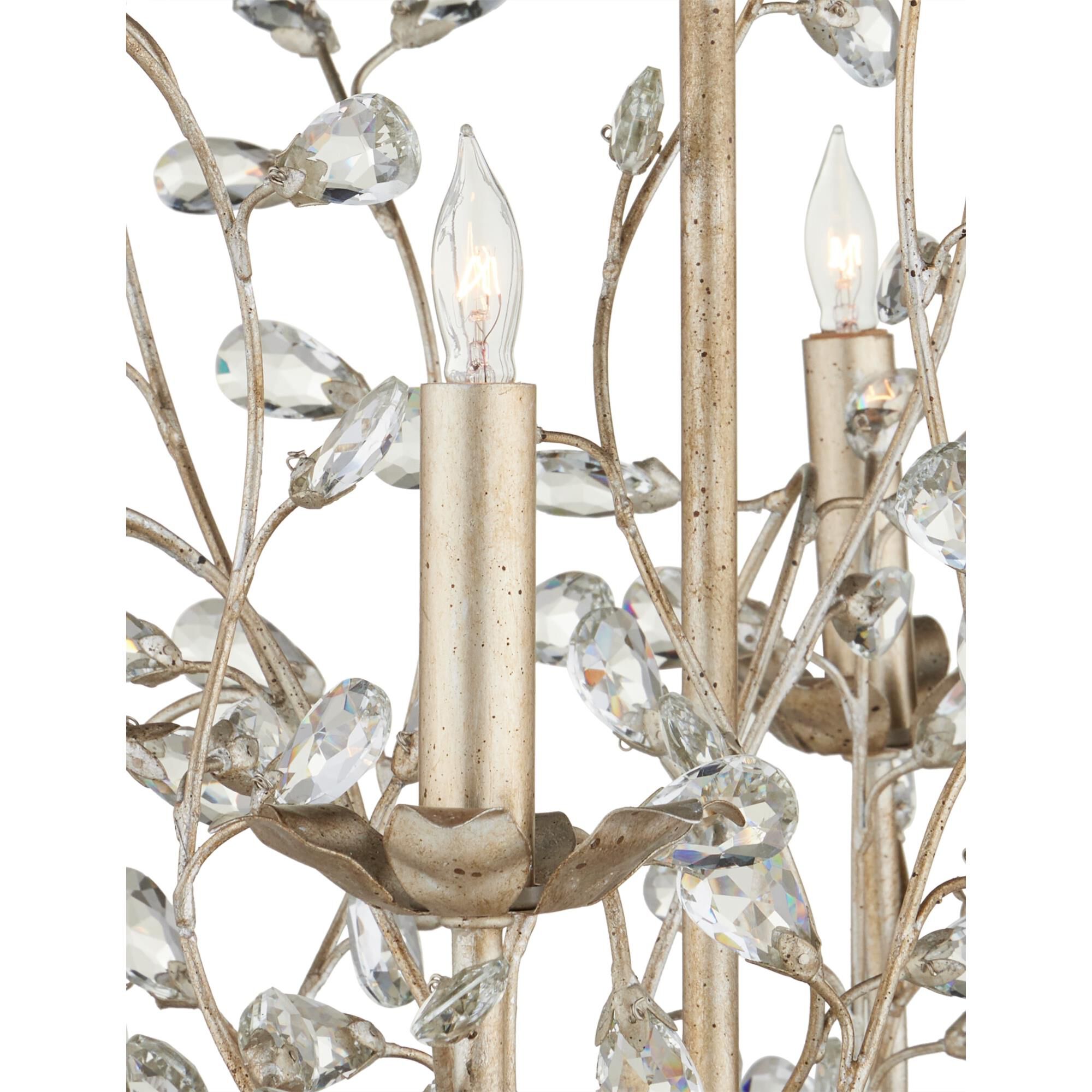 Crystal Bud 28 Inch 6 Light Chandelier by Currey and Company