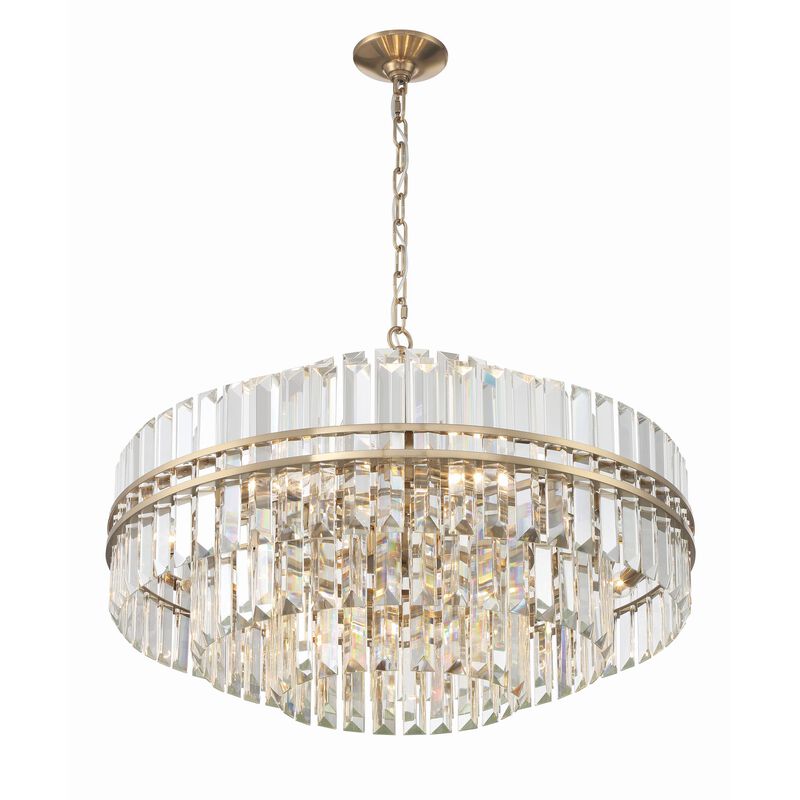Hayes 28 Inch 16 Light Chandelier by Crystorama