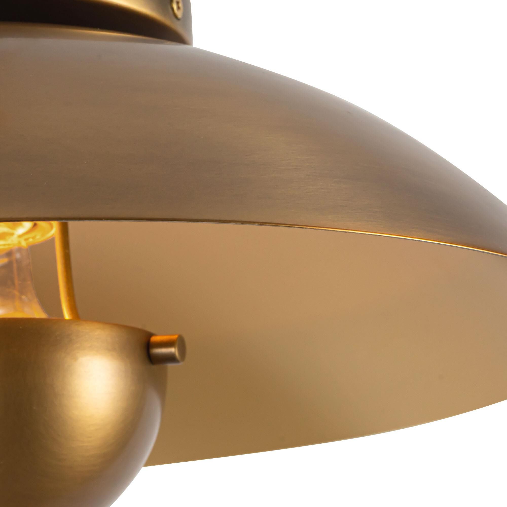 Shown in Vintage Brass finish and Steel shade