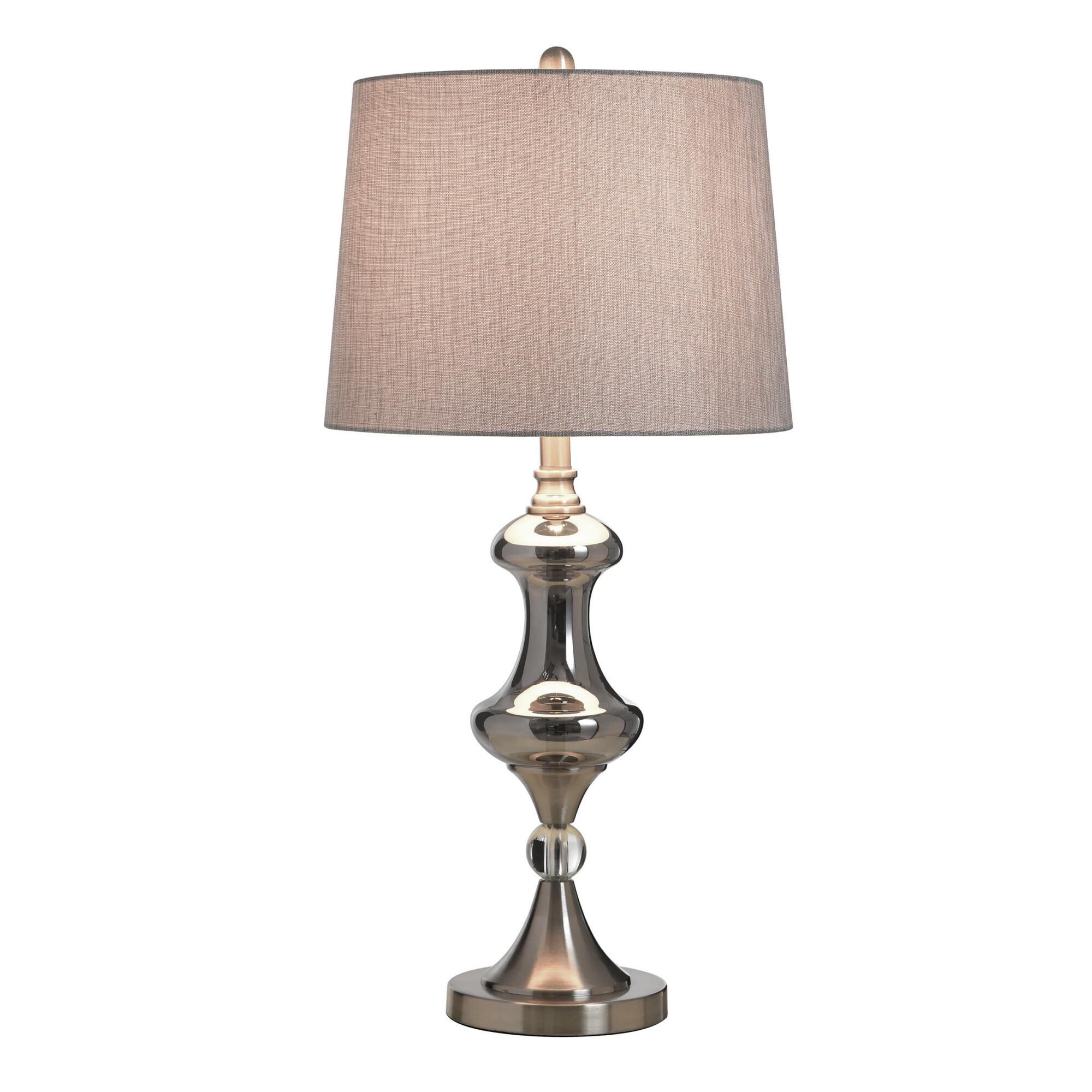 Shown in Brushed Nickel, Silver Glass, Grey finish