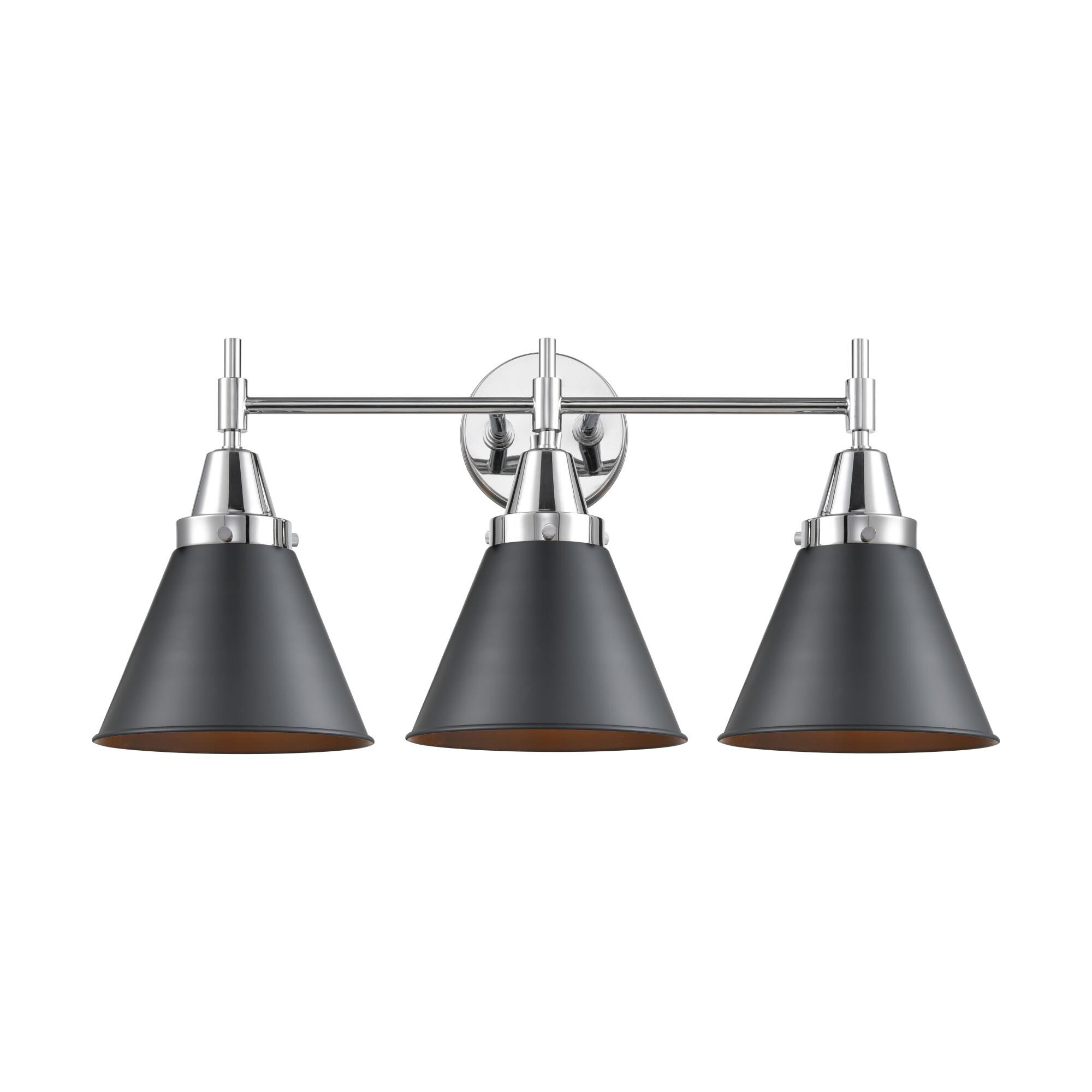 Shown in Polished Chrome finish and Matte Black Appalachian shade