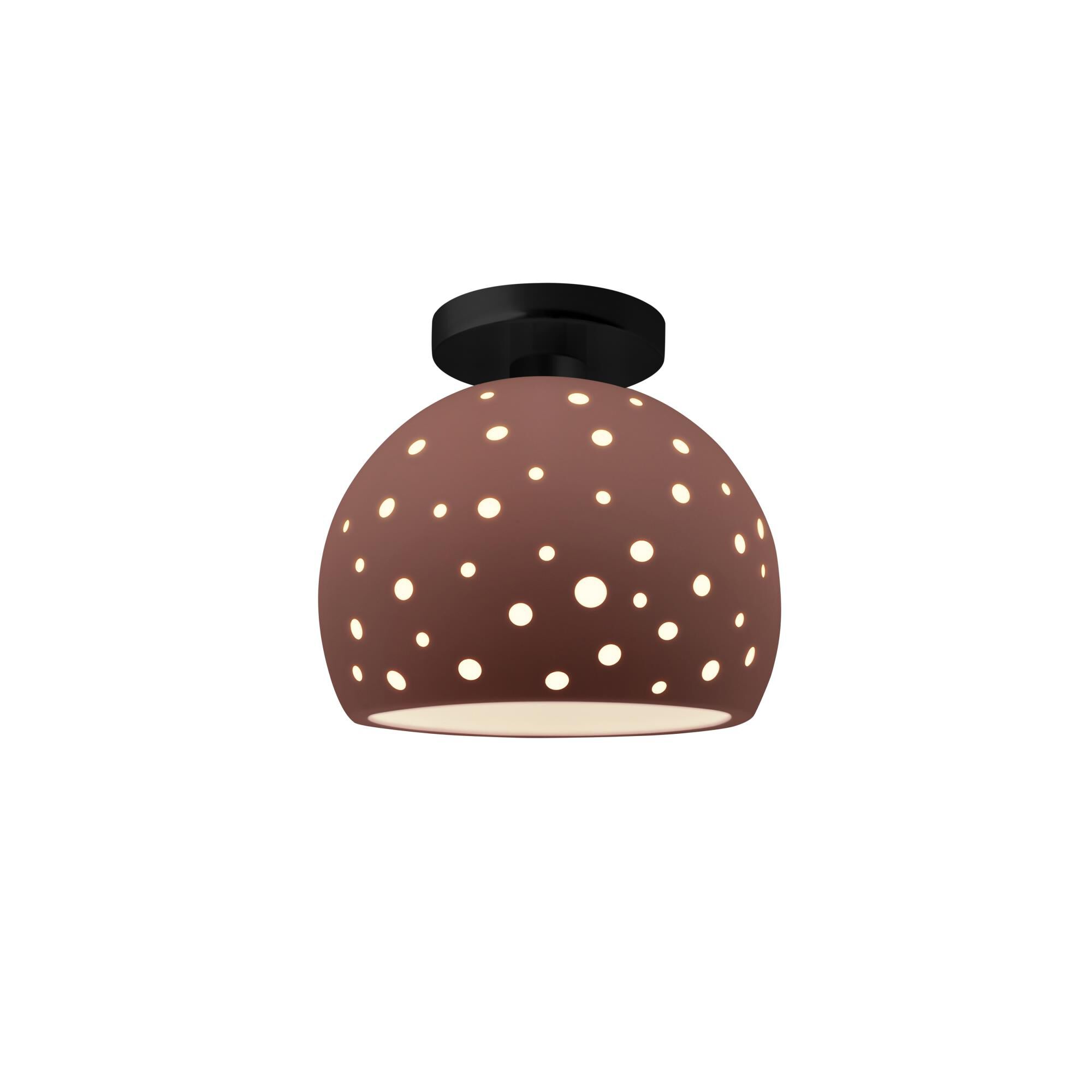 Perforated Globe 7 Inch Semi Flush Mount by Justice Design Group