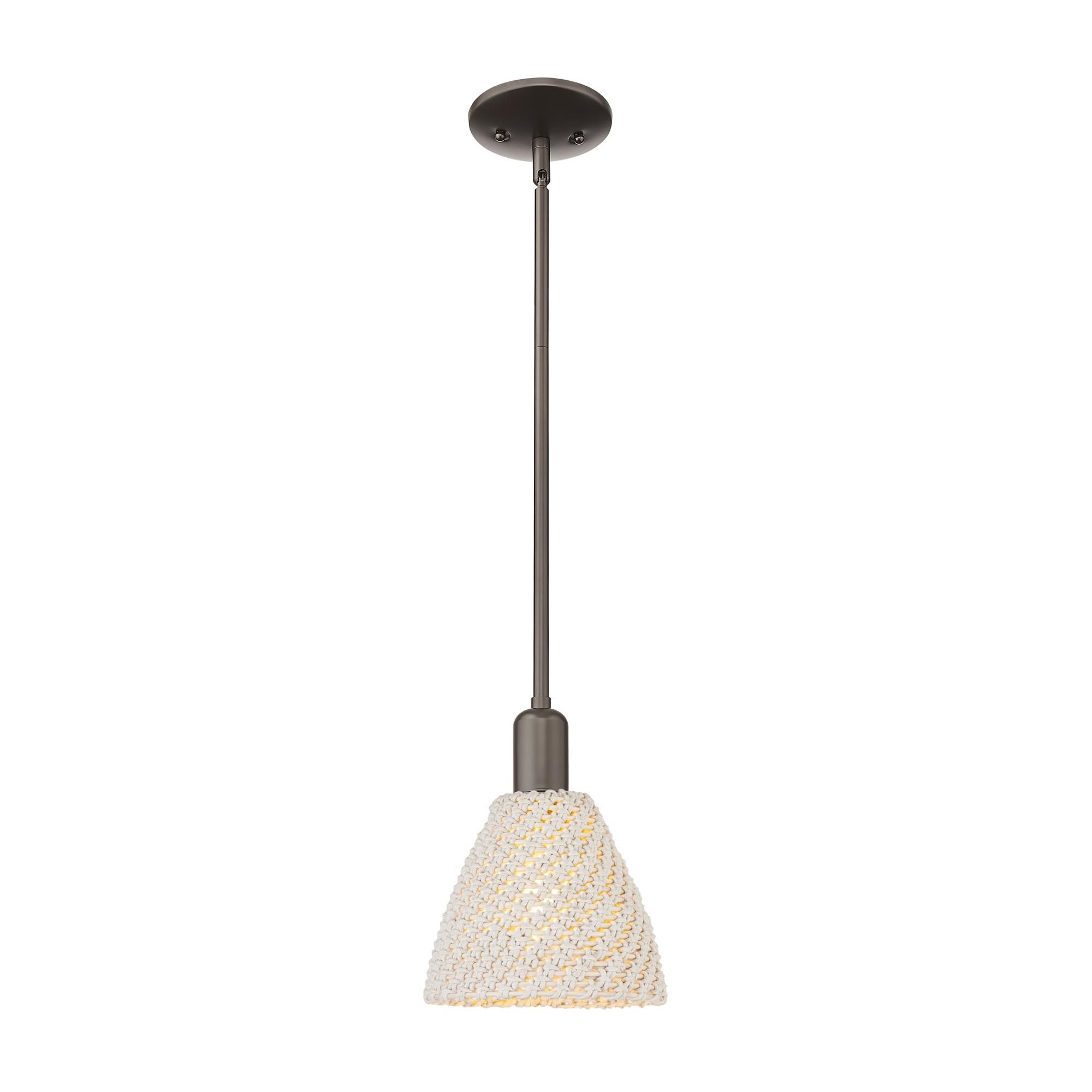 Shown in Oil Rubbed Bronze finish and Natural shade