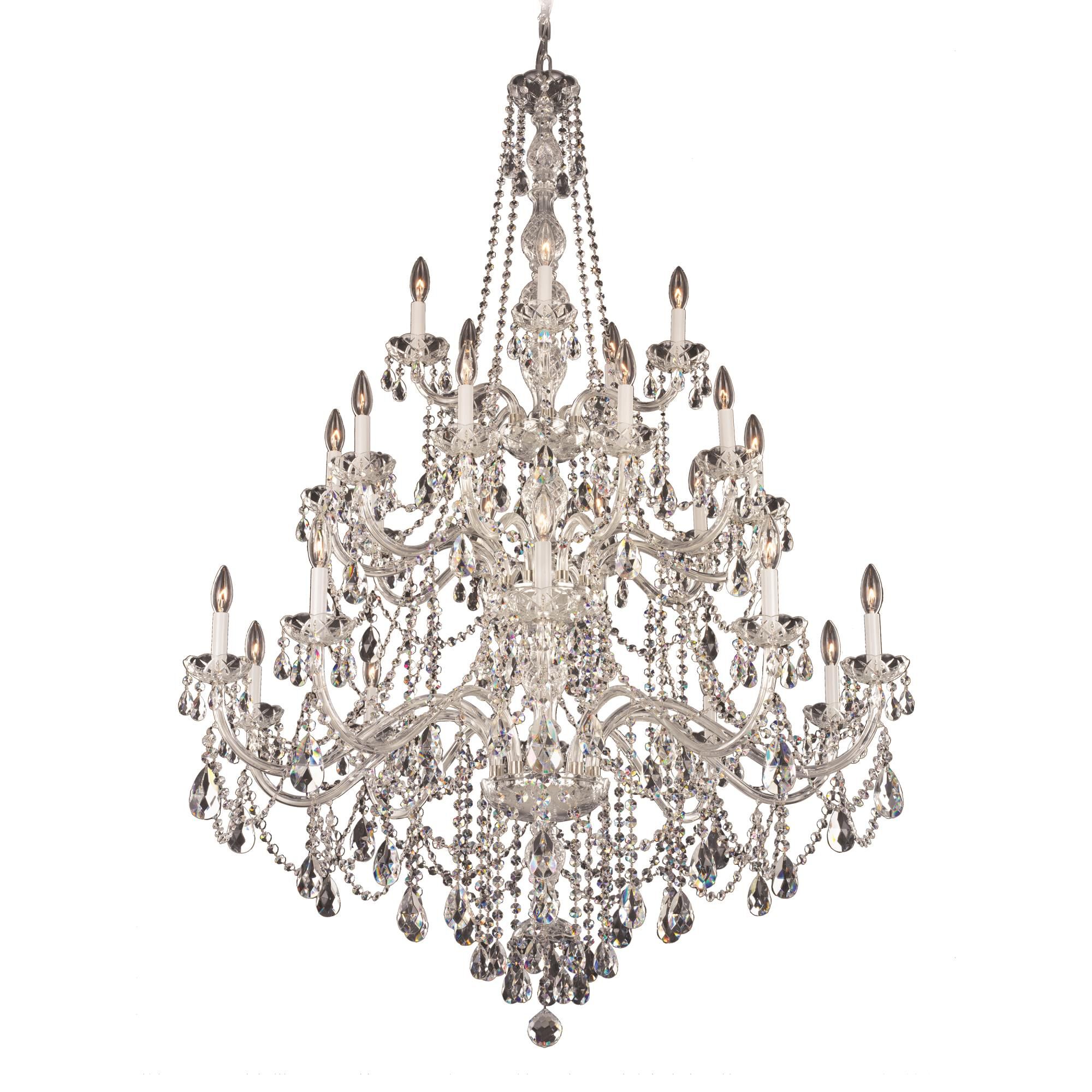 Shown in Polished Silver finish and Clear Heritage crystal