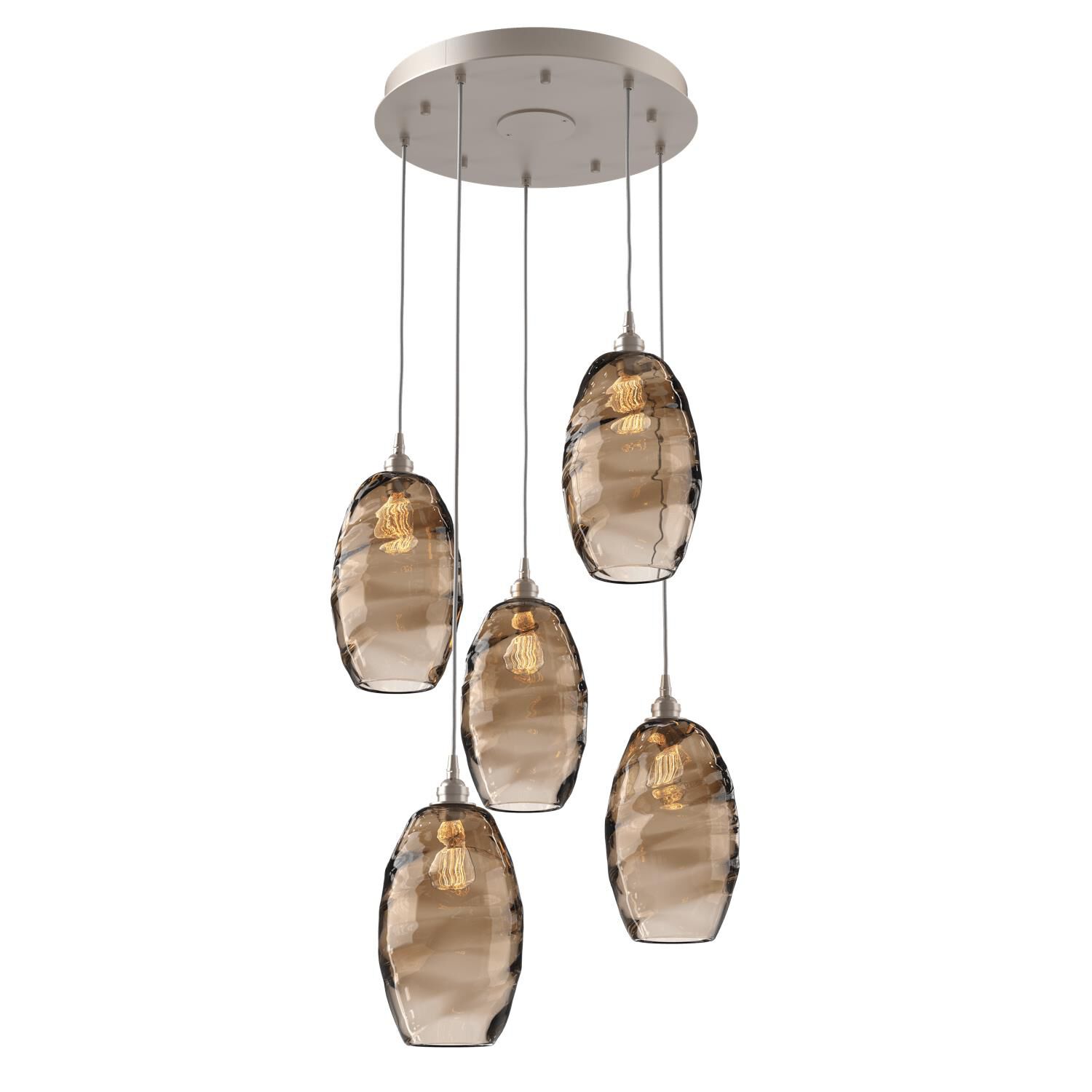 Ellisse 20 Inch 5 Light Multi Light Pendant by Hammerton Studio