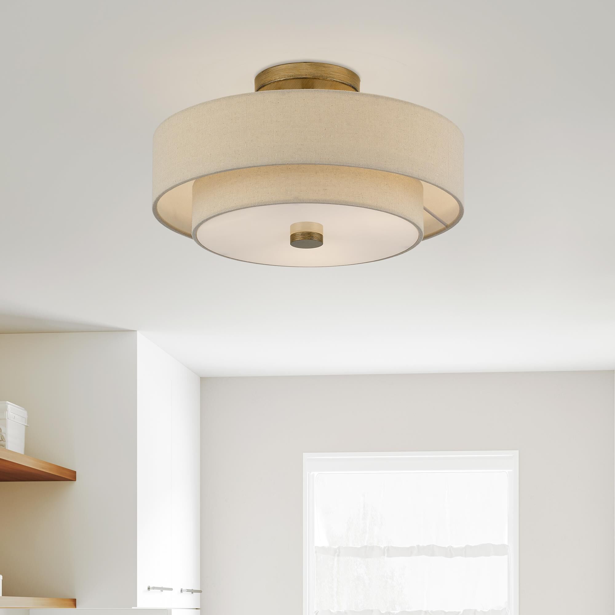 Bellingham 15 Inch Semi Flush Mount by Livex Lighting