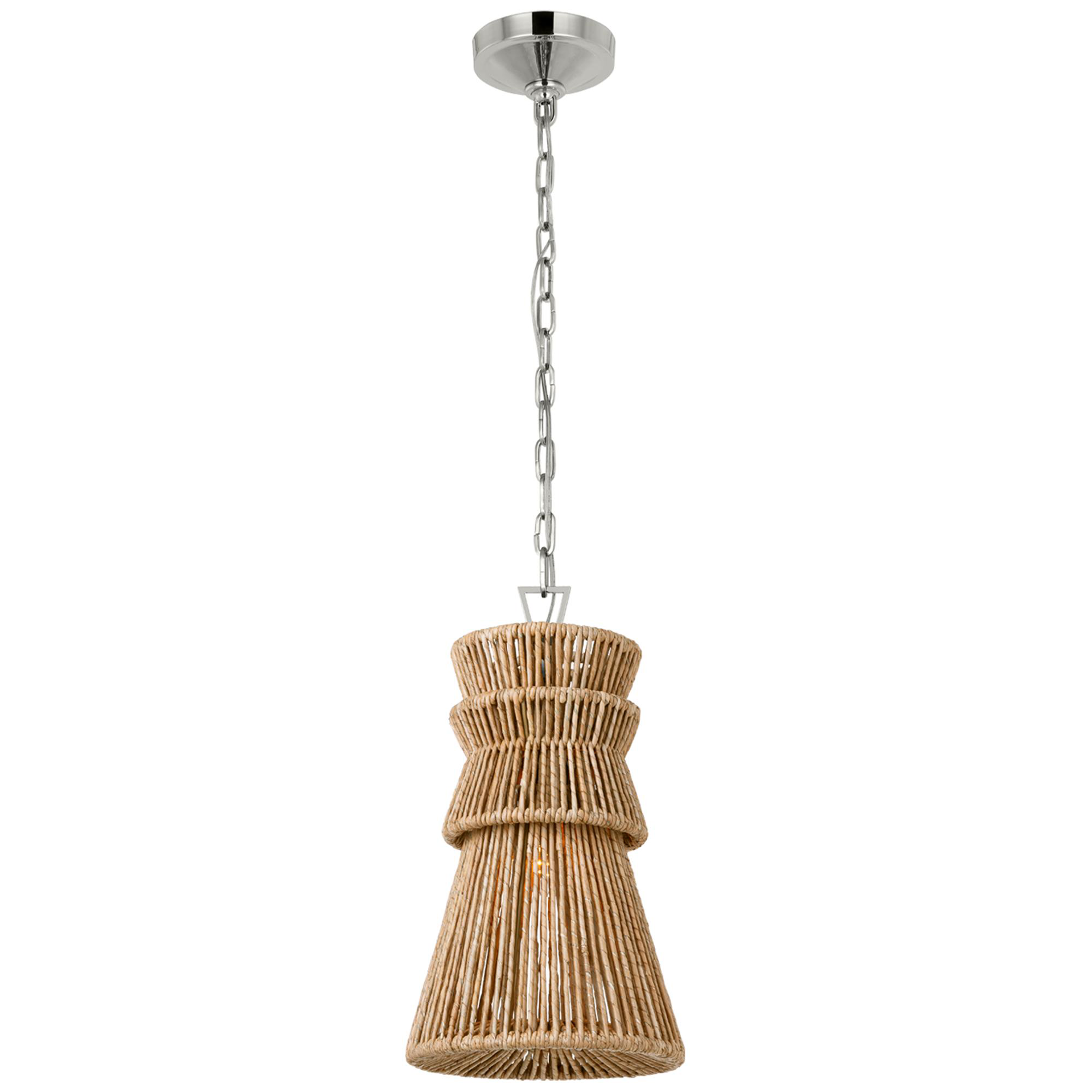 Shown in Polished Nickel and Natural Abaca finish