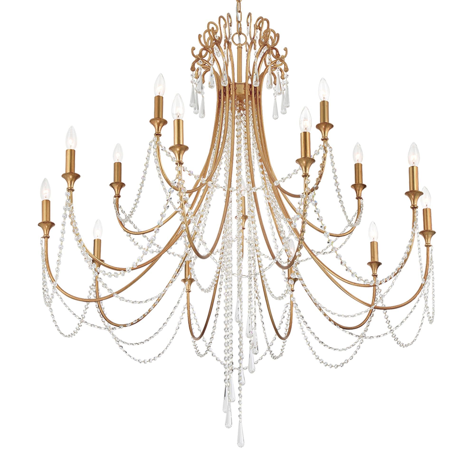 Arcadia 46 Inch 15 Light Chandelier by Crystorama