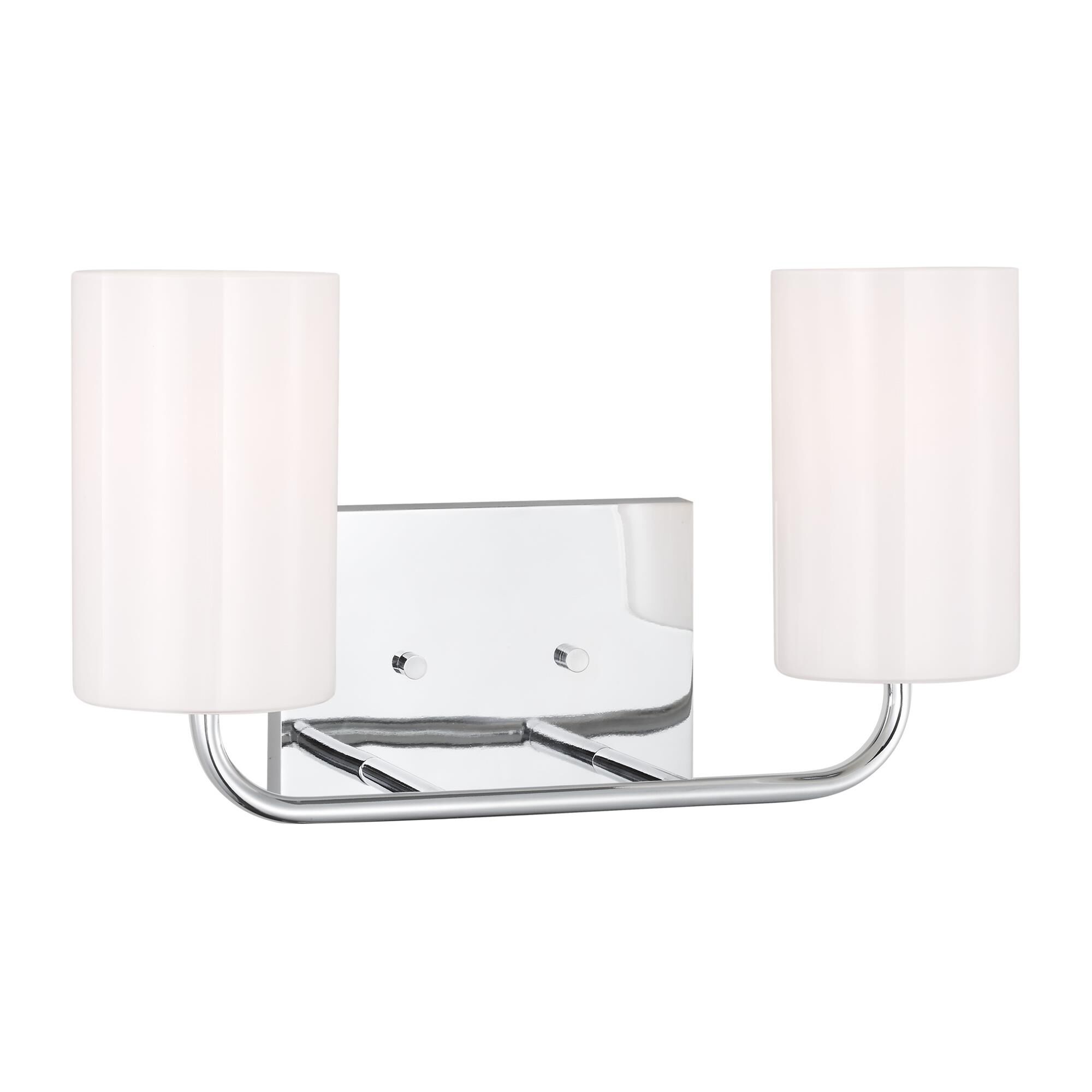 Shown in Chrome finish and Clear Outside / Painted White Inside Glass s shade