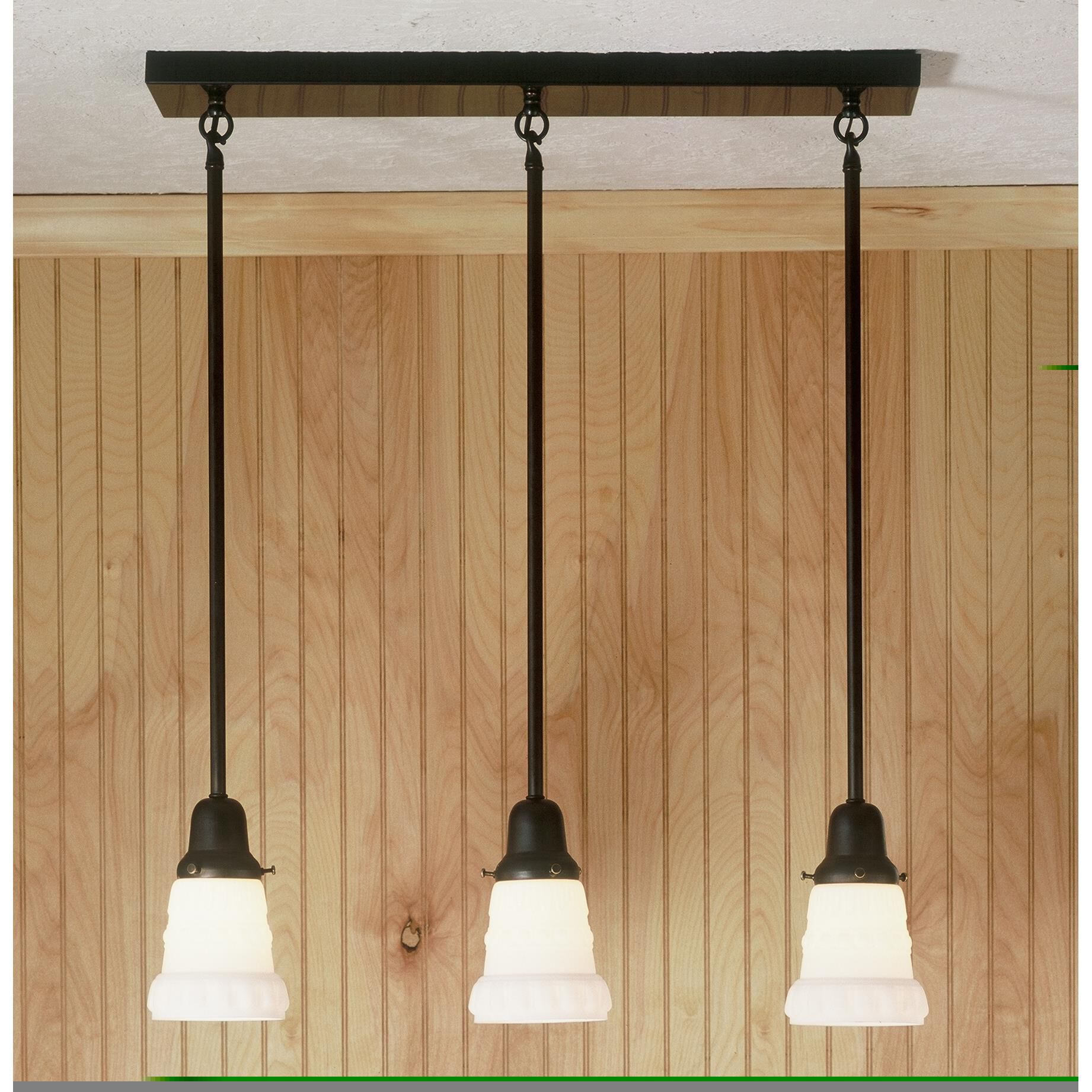 Oyster Bay Embossed 24 Inch 3 Light Linear Suspension Light by Meyda Lighting