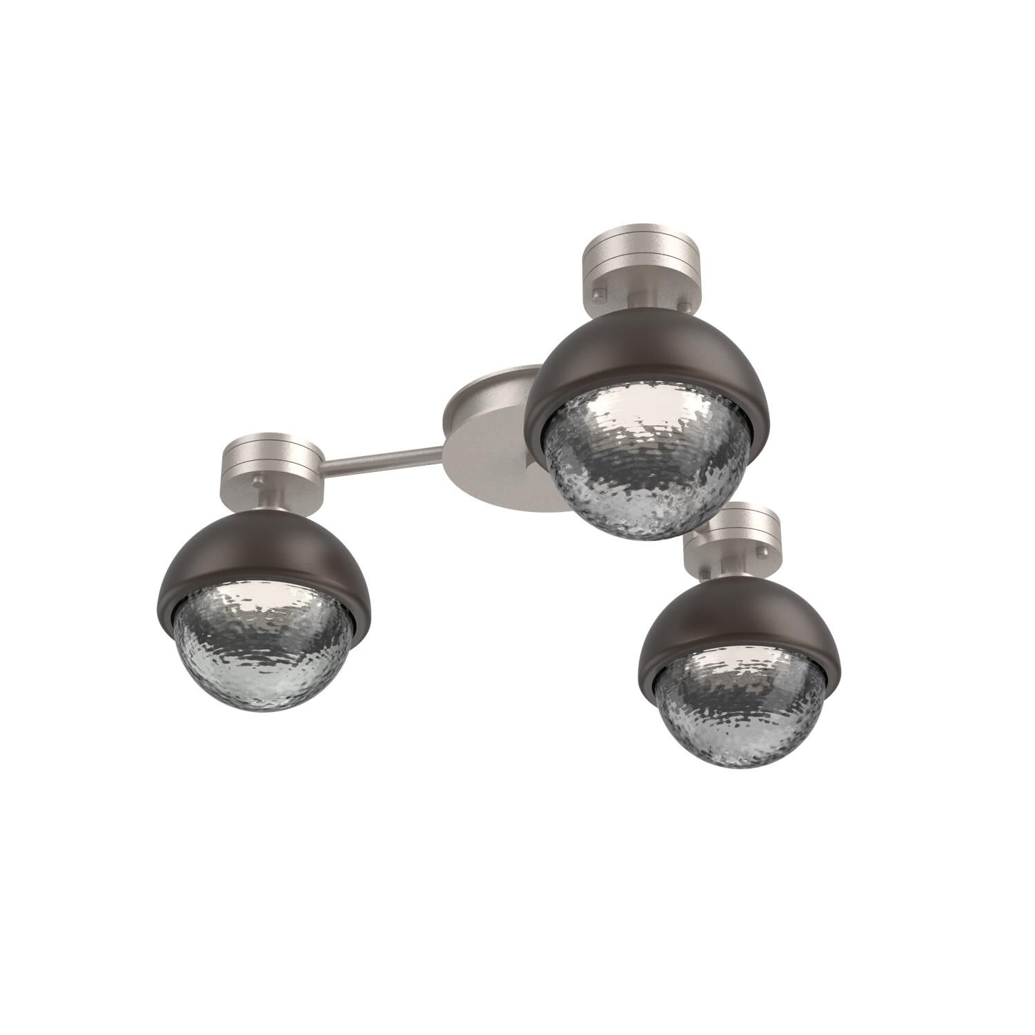 Shown in Beige Silver finish and Smoke glass and Flat Bronze accent