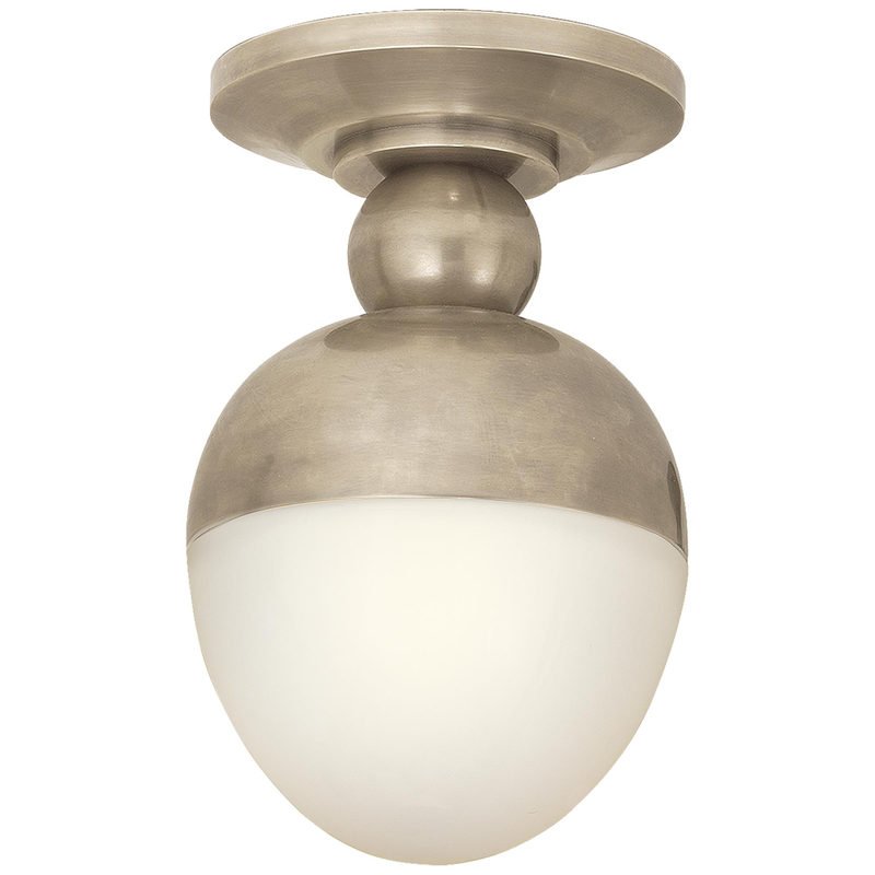 Thomas O'Brien Clark 7 Inch 1 Light Semi Flush Mount by Visual Comfort Signature Collection