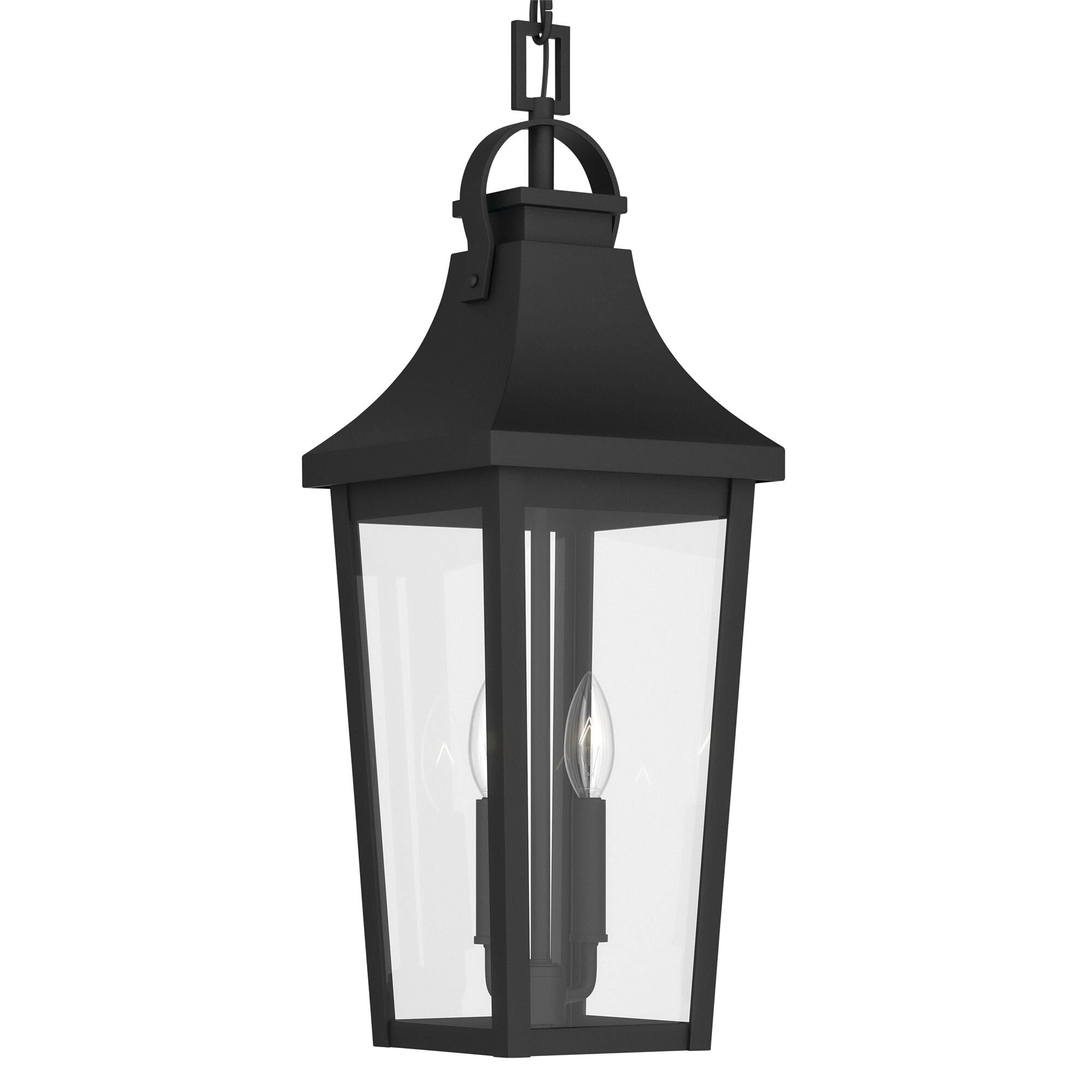 Shown in Textured Black finish and Clear glass