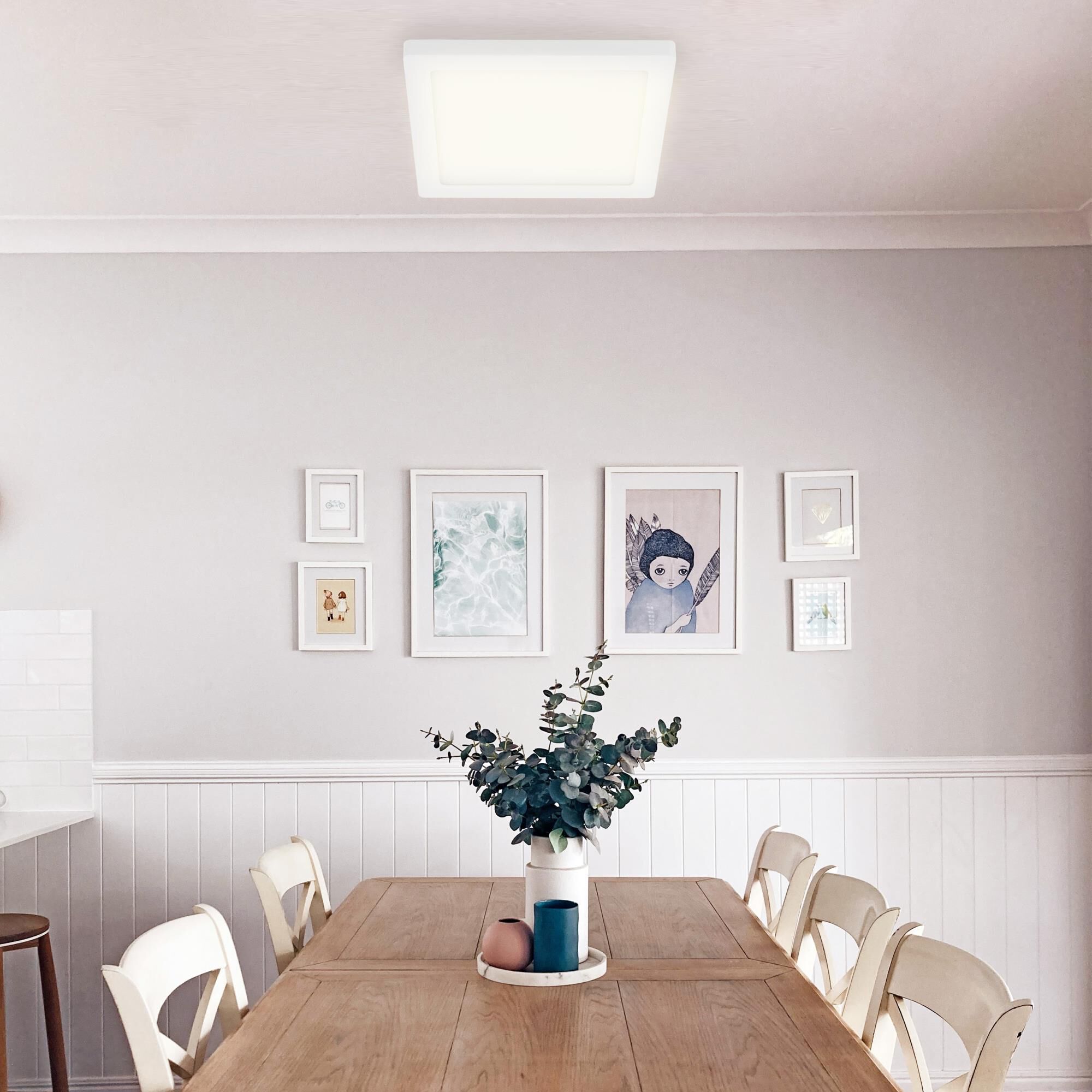 Shown in White finish and White Acrylic shade