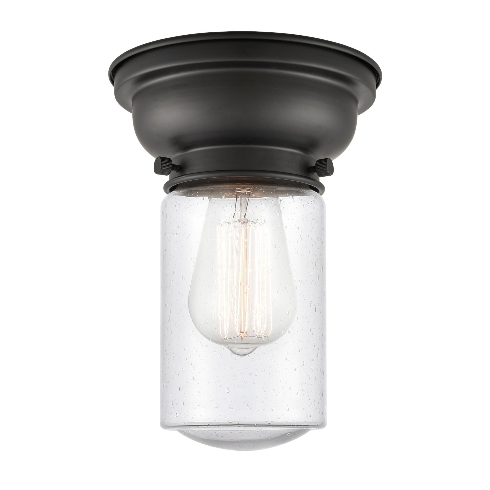 Shown in Matte Black finish and Schoolhouse glass and Glass shade