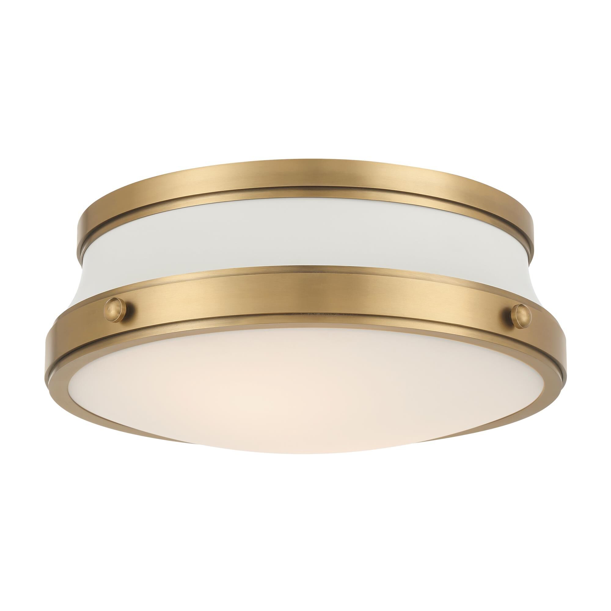 Shown in Legacy Brass and Off White finish and Etched Opal glass