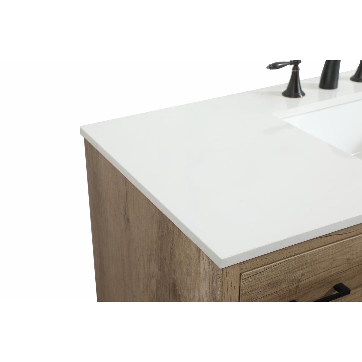 Shown in Natural Oak finish and Without Backsplash accent