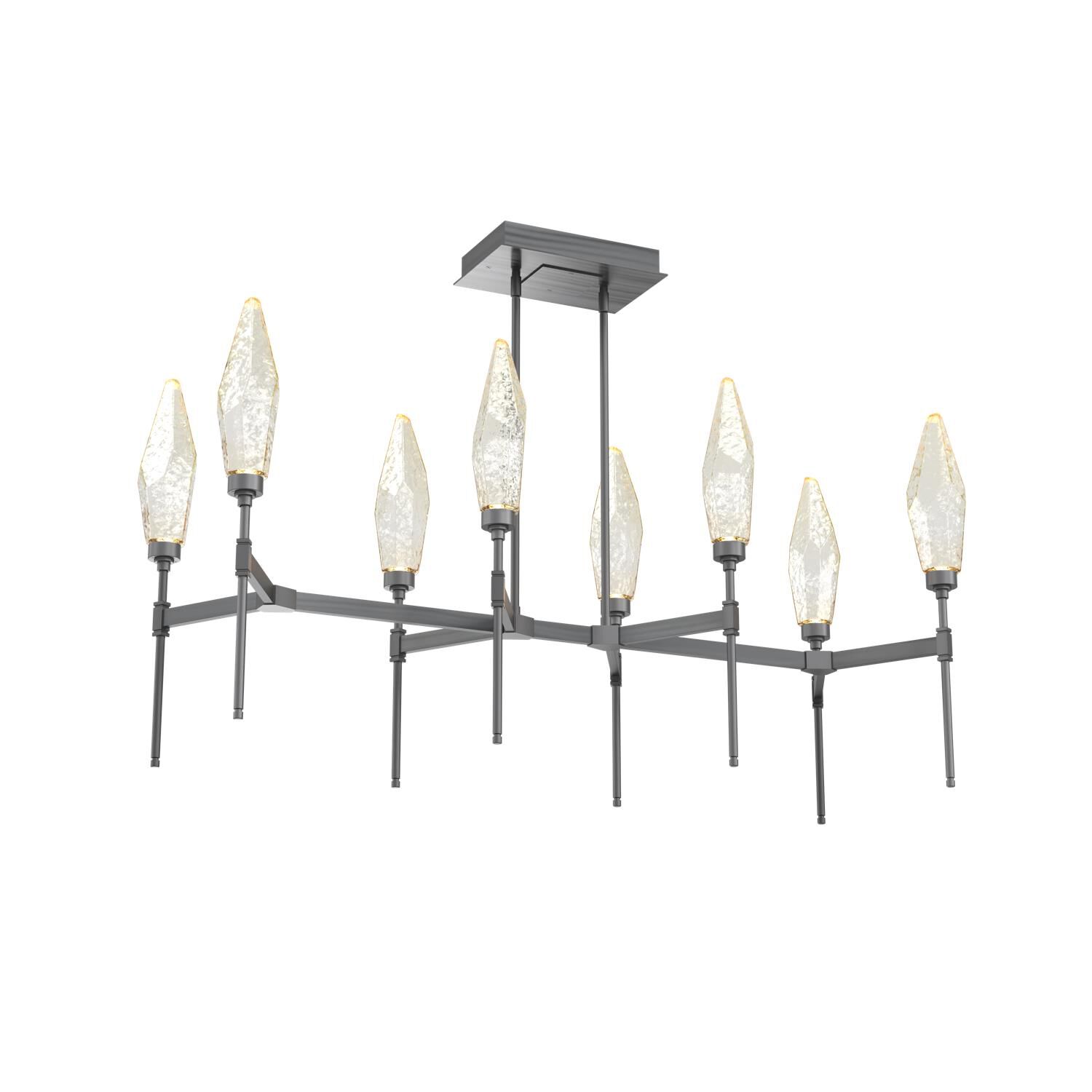 Shown in Gunmetal finish and Amber glass