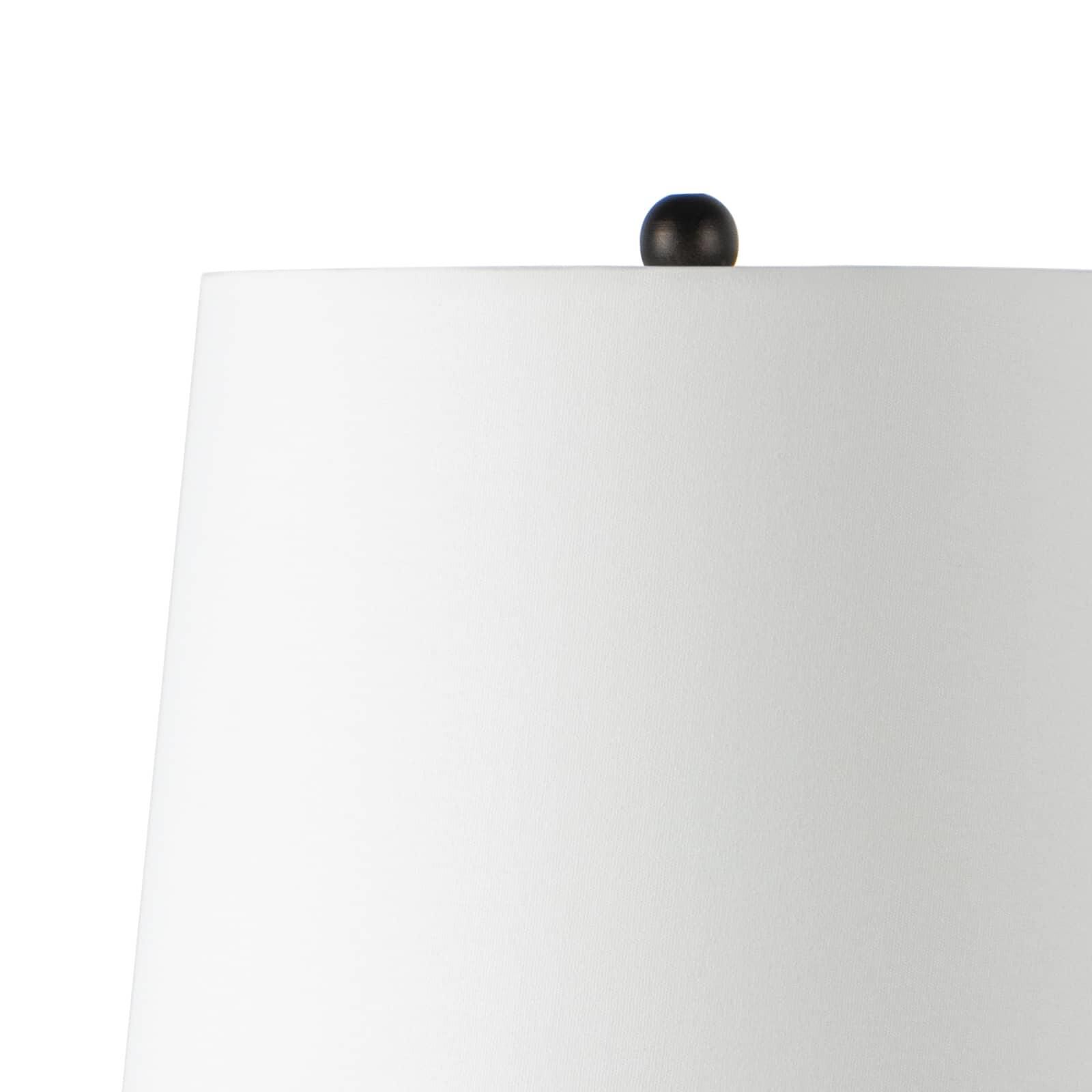 Shown in Ebony finish and Linen shade