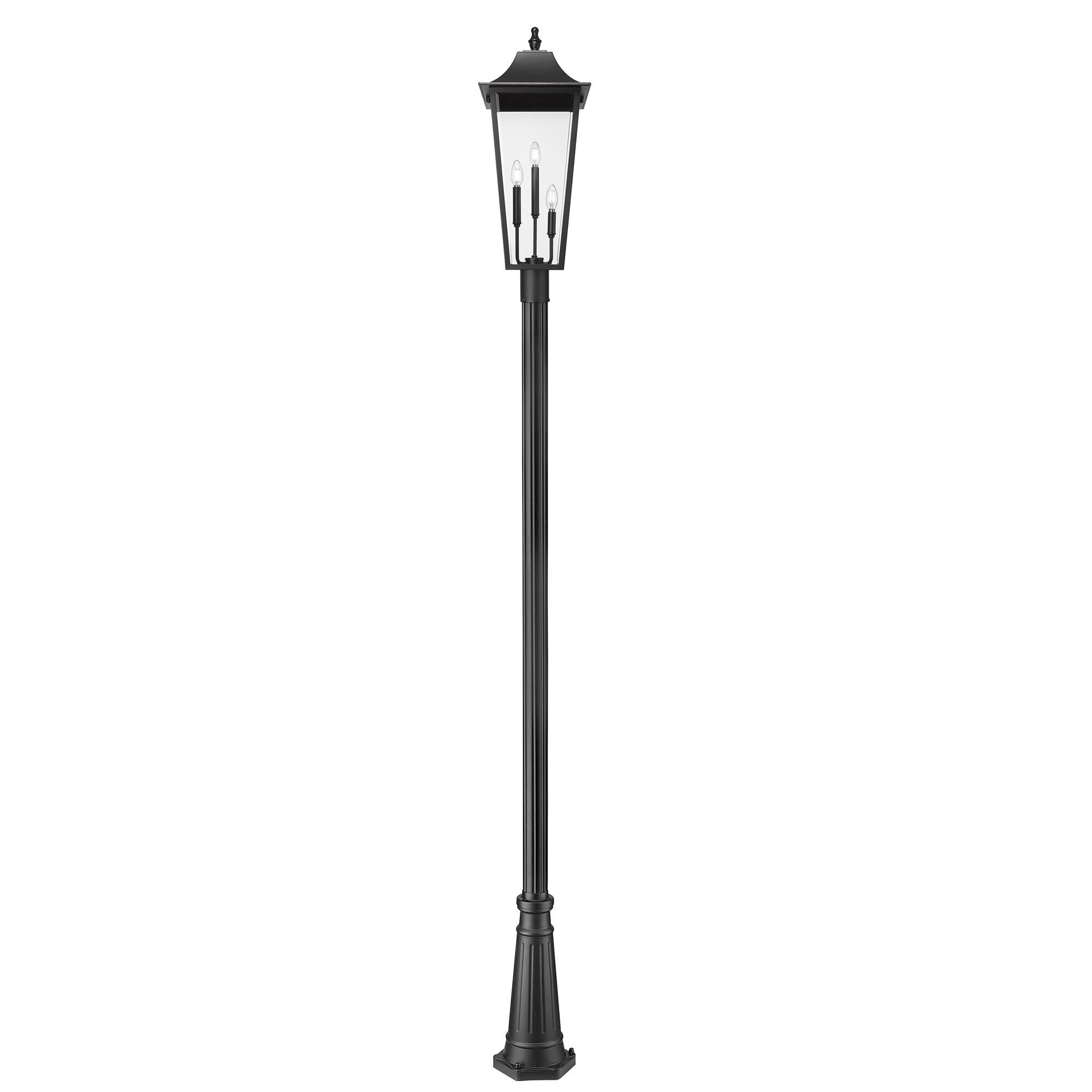Shown in Black finish and Clear Beveled glass and Clear Beveled shade