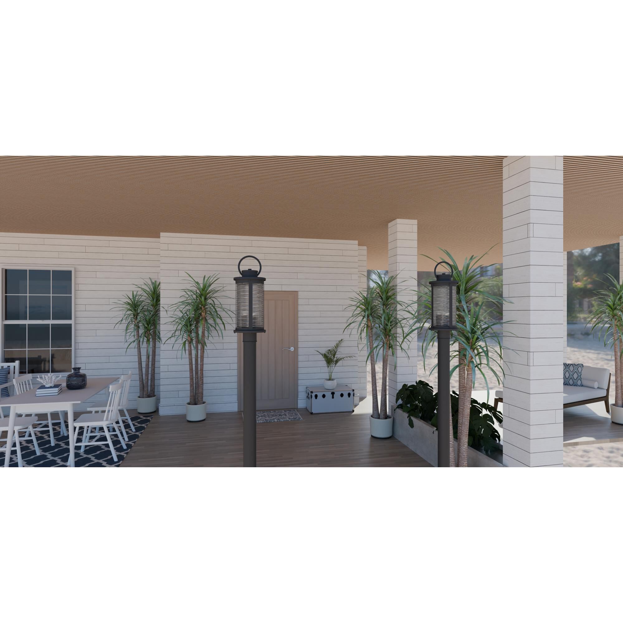 Shown in Matte Black finish and Clear Ribbed glass