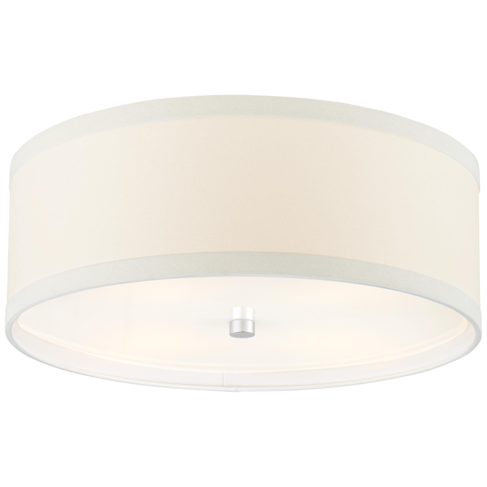 Shown in Burnished Silver Leaf finish and Cream Linen shade