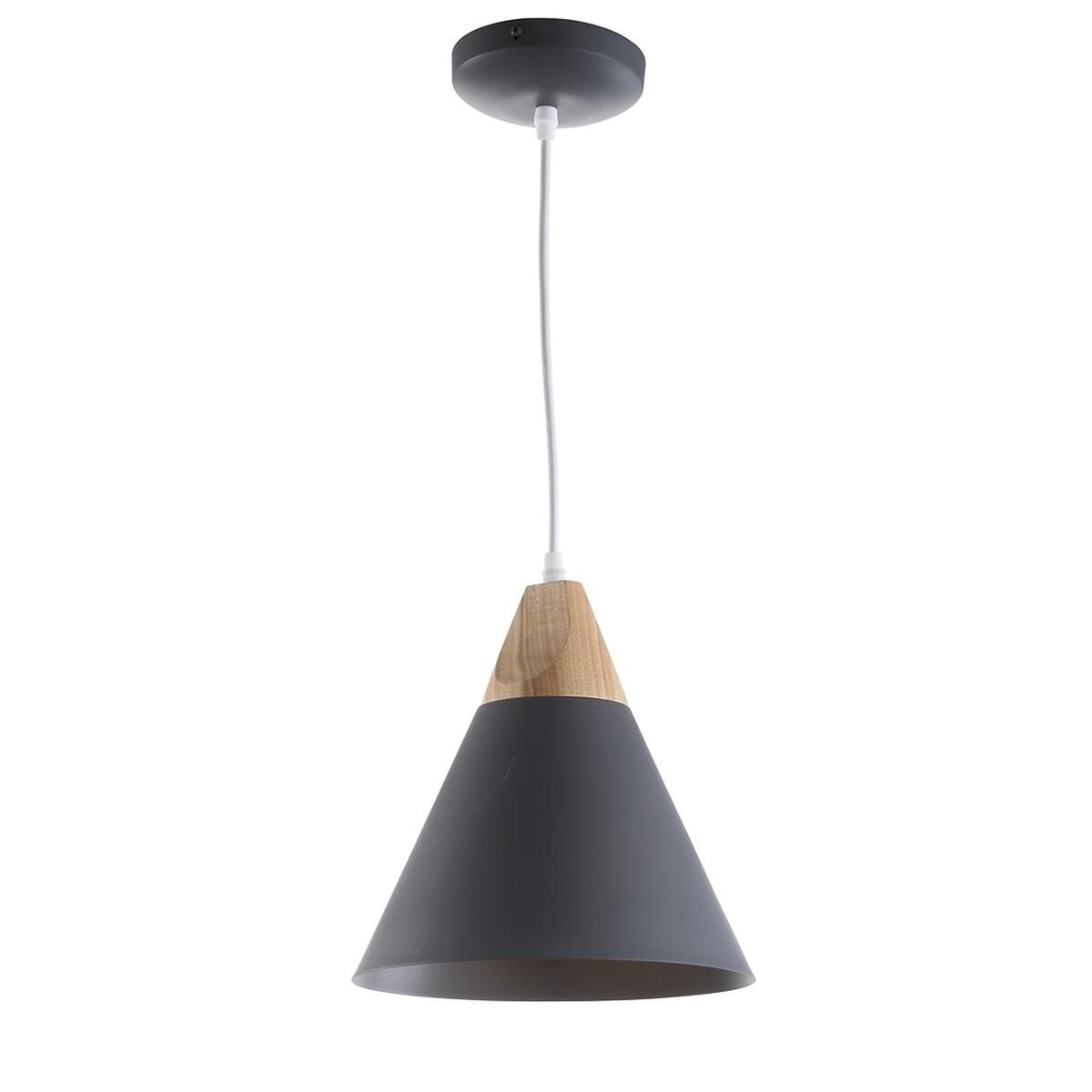Shown in Dark Grey and Light Brown finish and Dark Grey Metal shade