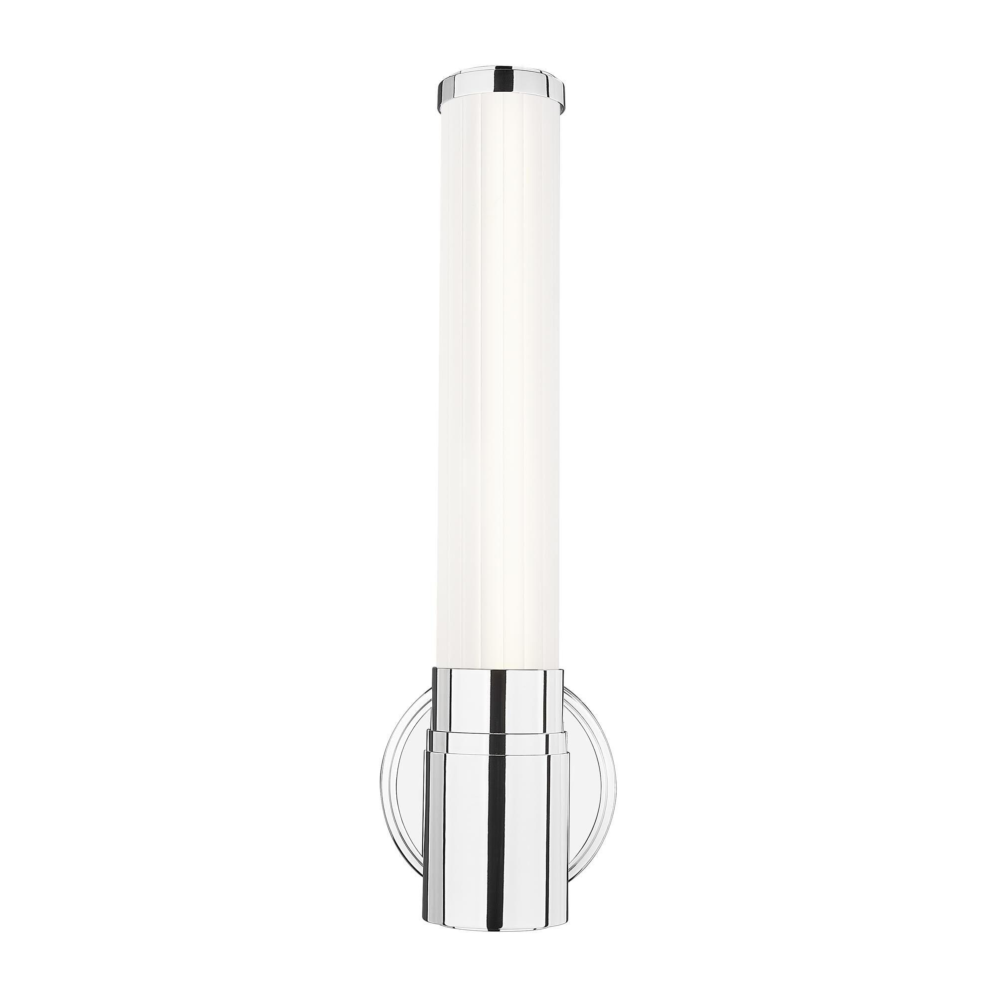 Shown in Chrome finish and Opal White glass and Opal White shade