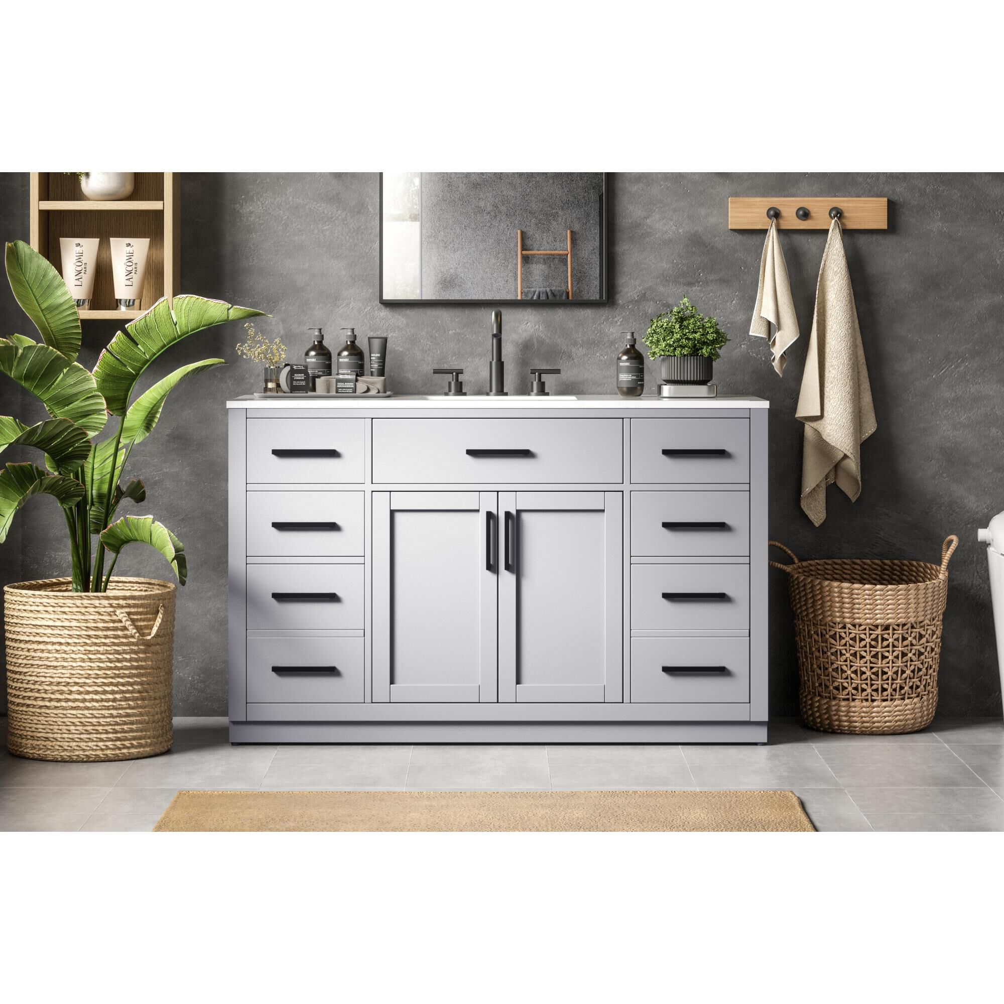 Shown in Grey finish