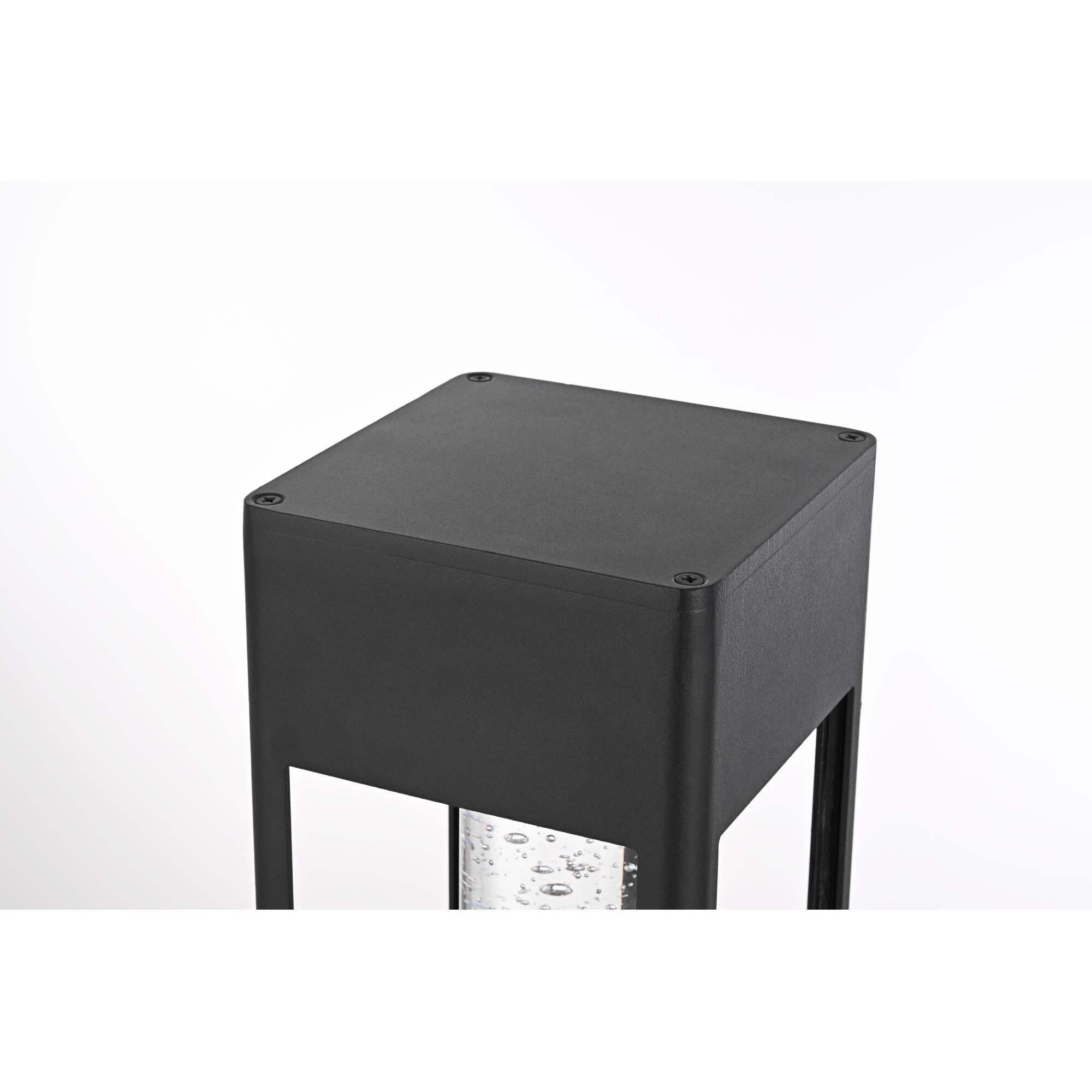 Shown in Black finish and Clear glass