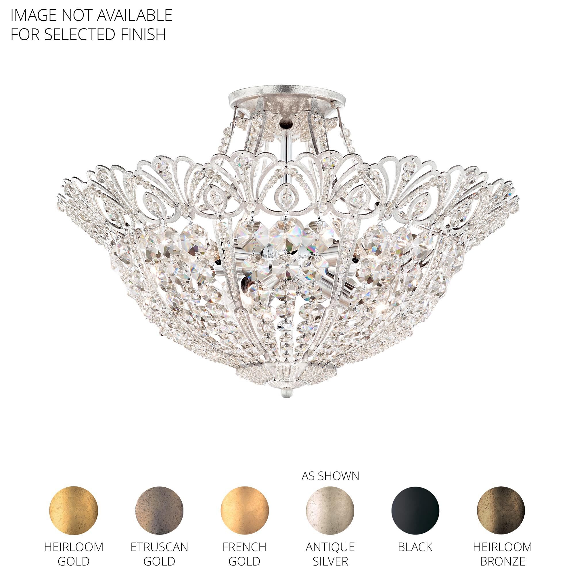 Shown in Heirloom Gold finish and Clear Radiance crystal